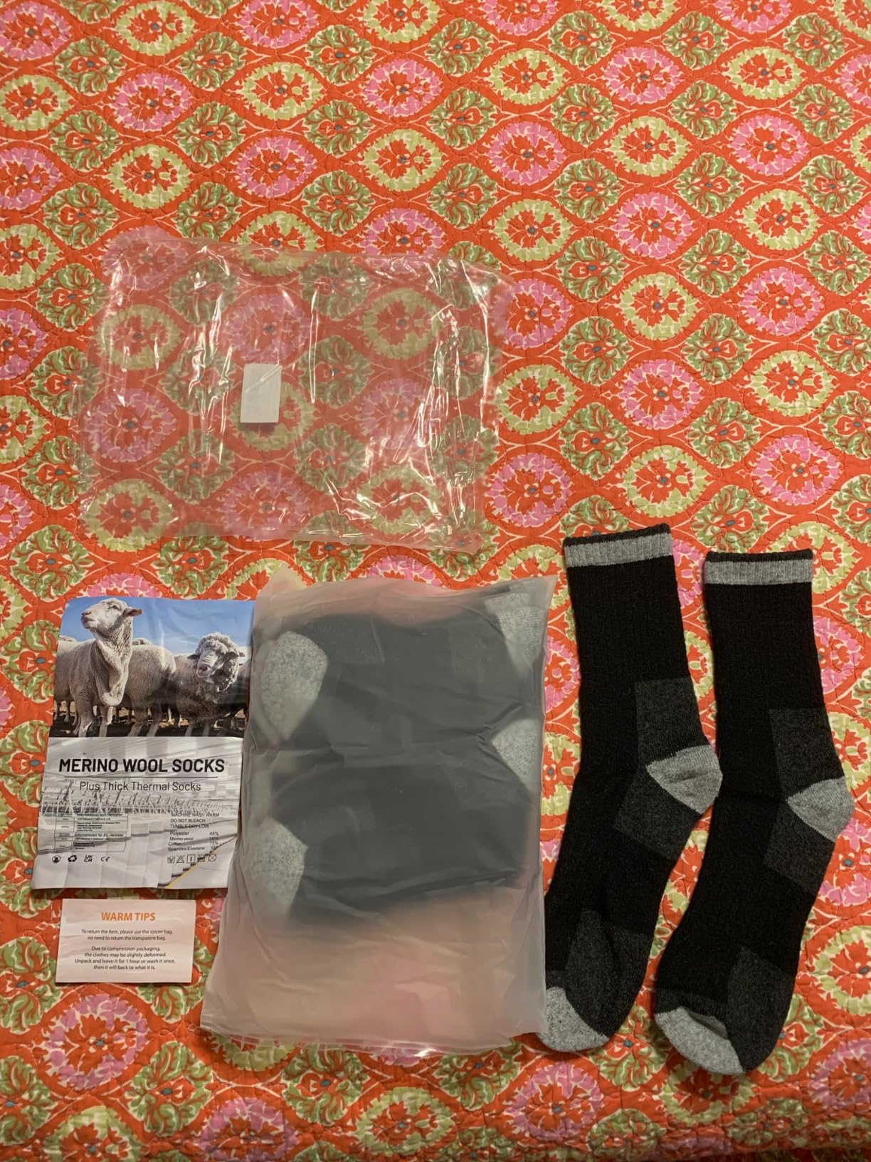 Merino Wool Hiking Socks for Men - 5 Pairs Thick, Warm, Thermal Winter Crew Socks for Cold Weather customer photo 2