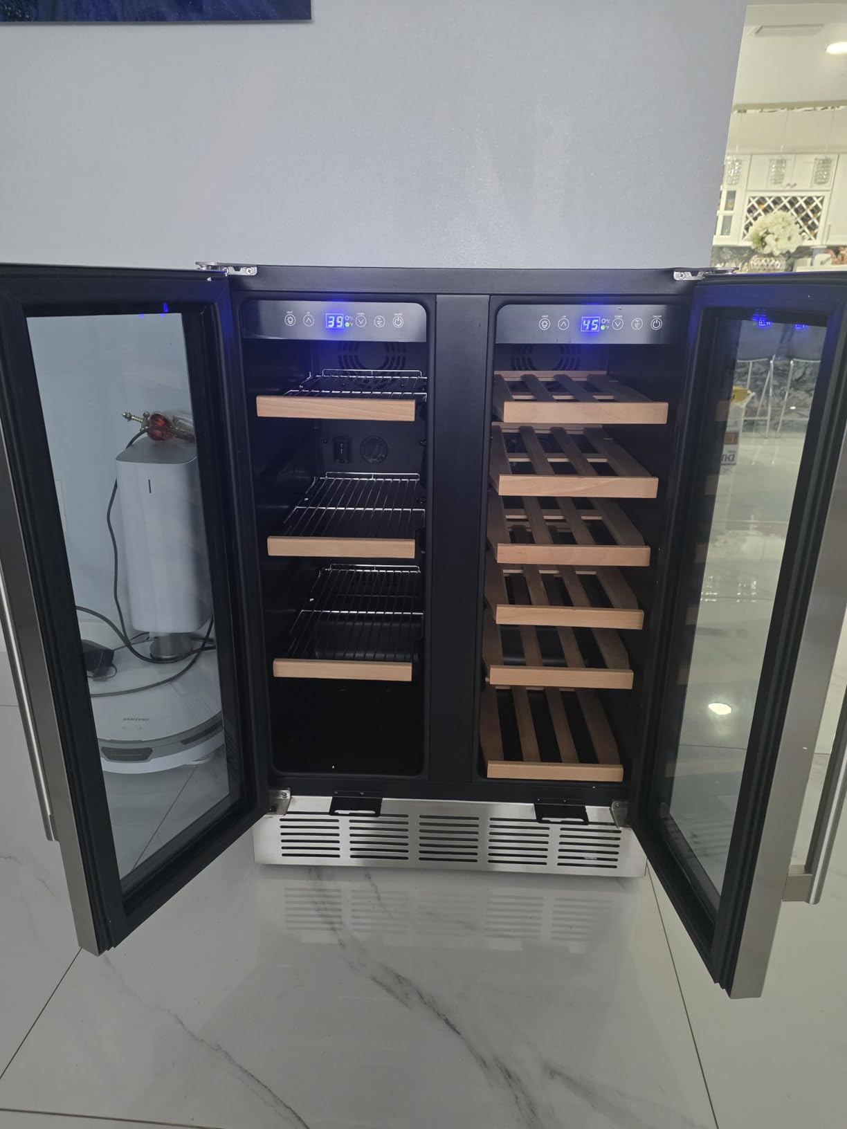 FoMup Beverage Refrigerator 17 inch Wide - 126 Can Beverage Cooler with Glass Door customer photo 1