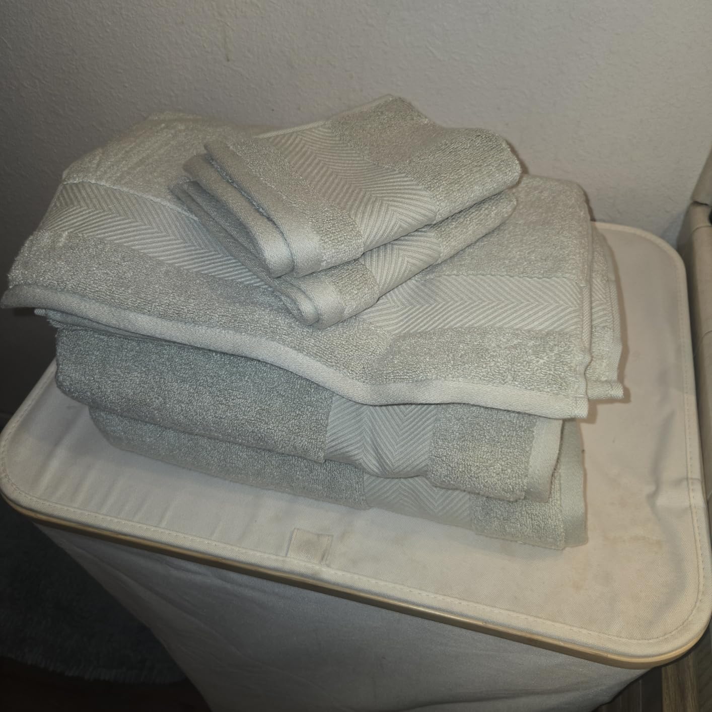 Alusa Home Ultra Soft & Plush Viscose from Bamboo Bath Towels - 700 GSM Luxury Bath Towels - 6 Piece Set - Super Absorbent & Quick Drying (White) customer photo 1