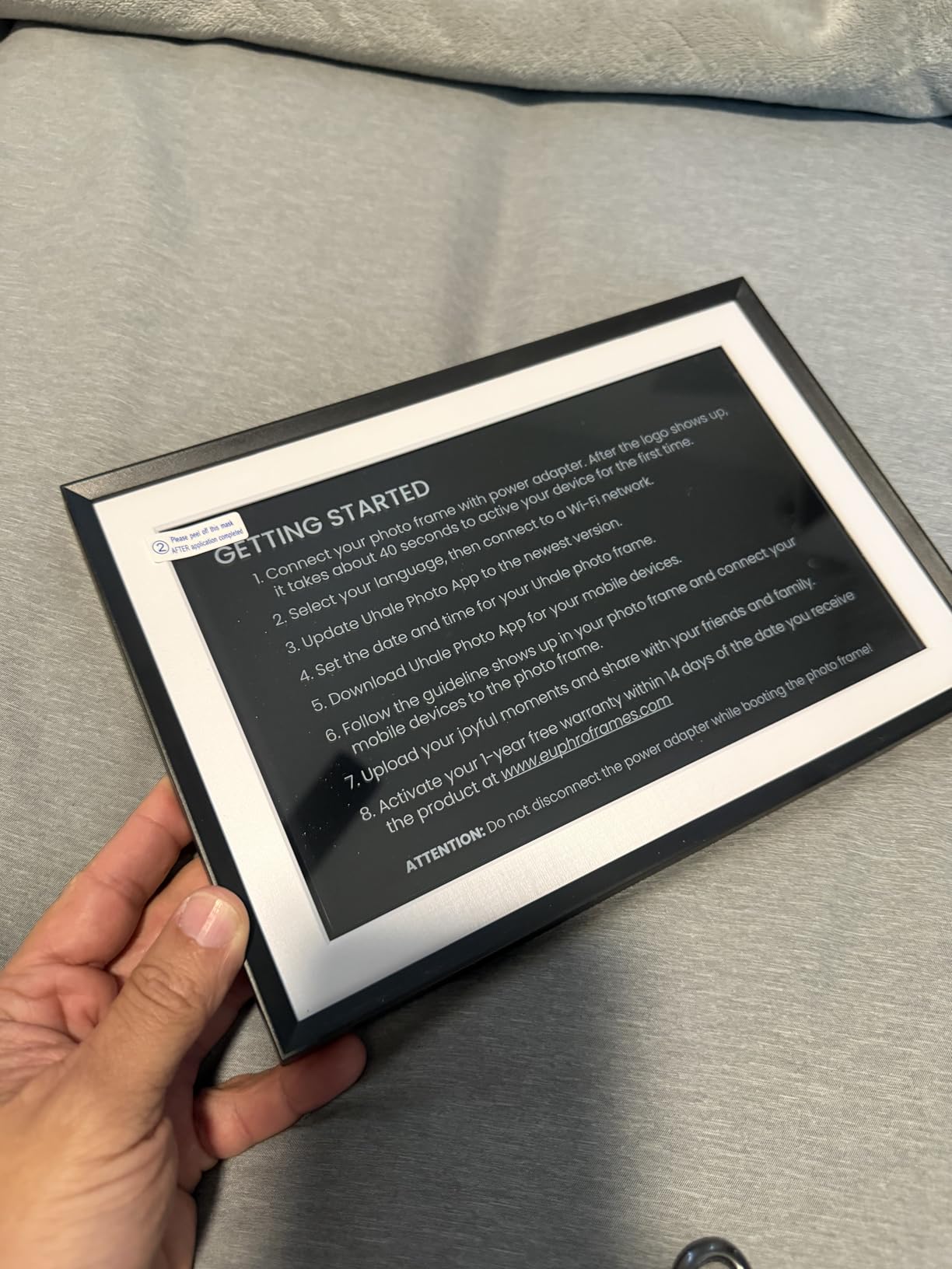 Euphro 10.1'' Digital Picture Frame with 32GB Storage, Digital Photo Frame with 1280x800 IPS Touch Screen, Share Photos/Videos and Send Best Wishes via Free App customer photo 1
