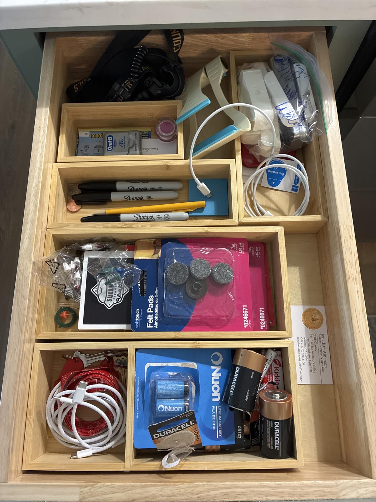 Bamboo Drawer Organizer Set, 5 PCS Multi-Use Individual Wood Storage Organizers, Junk Drawer Divider and Storage Trays Containers for Kitchen, Bathroom, Office Desk, Makeup, Jewelry, Utensils customer photo 2