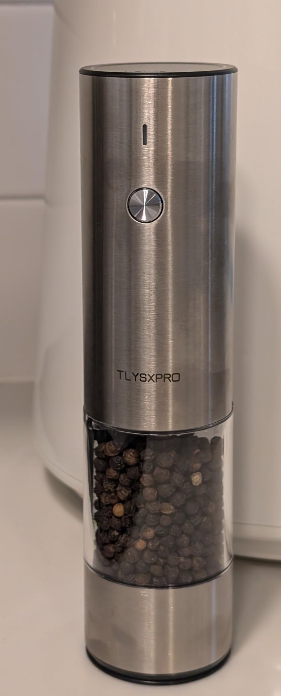 Electric Salt and Pepper Grinder, USB Rechargeable, Automatic Salt and Pepper Shaker, Adjustable Coarseness, Electric Pepper Mill, LED Light, Refillable, Kitchen Gadgets (Sage) customer photo 1