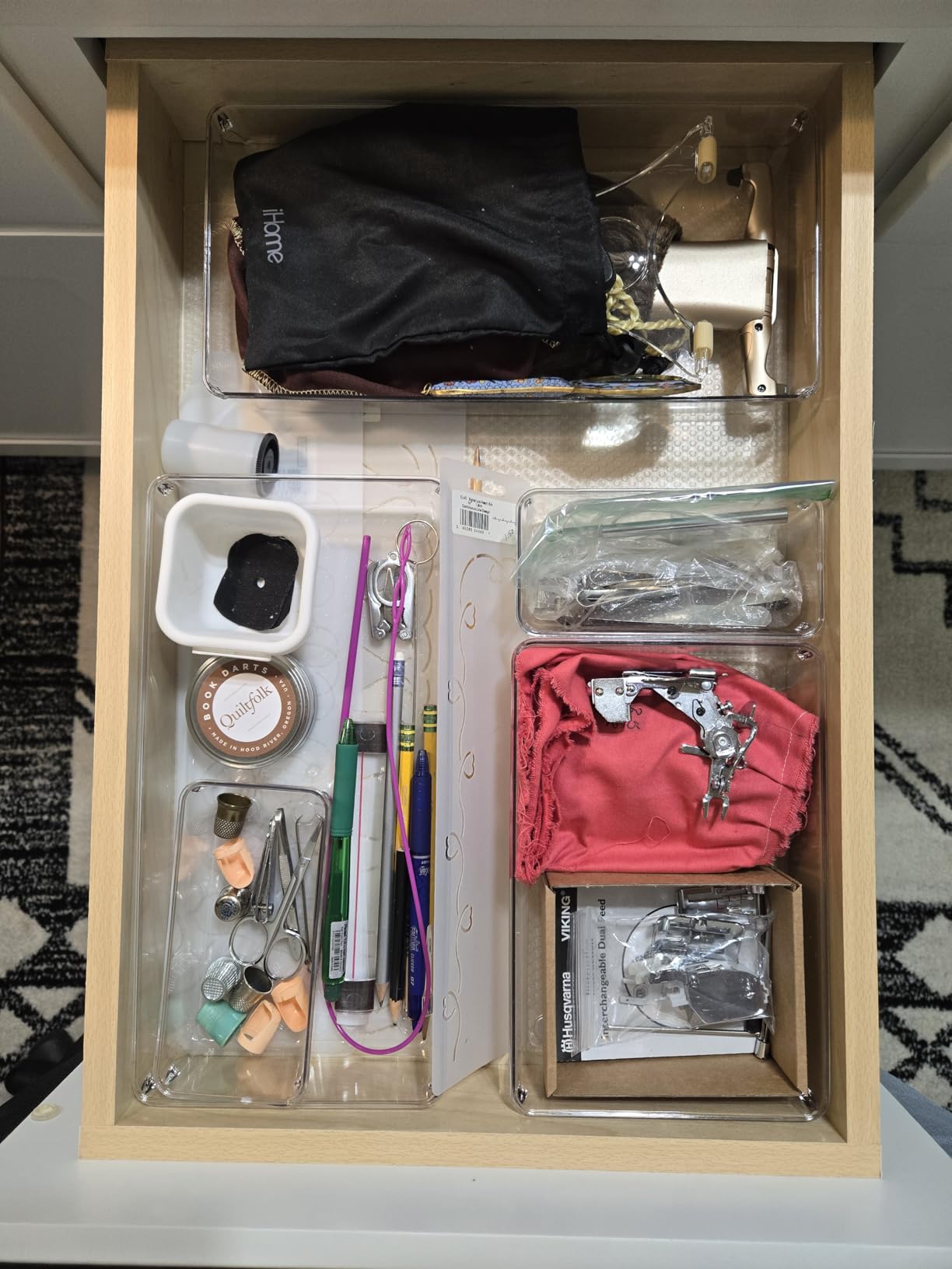 6 Pack Large Clear Plastic Drawer Organizer Trays, Acrylic Kitchen Drawer Organization and Storage Dividers, Non-Slip Storage Bins for Makeup, Kitchen Utensils, Bathroom, Jewelries and Office Desk customer photo 1