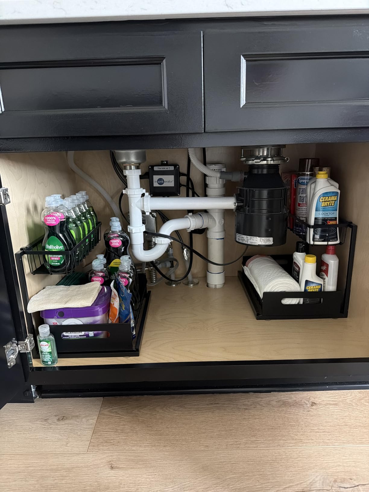 REALINN Under Sink Organizer, Pull Out Cabinet Organizer 2 Tier Slide Out Sink Shelf Cabinet Storage Shelves, Under Sink Storage for Kitchen Bathroom Cabinet, White, 1 Pack customer photo 1