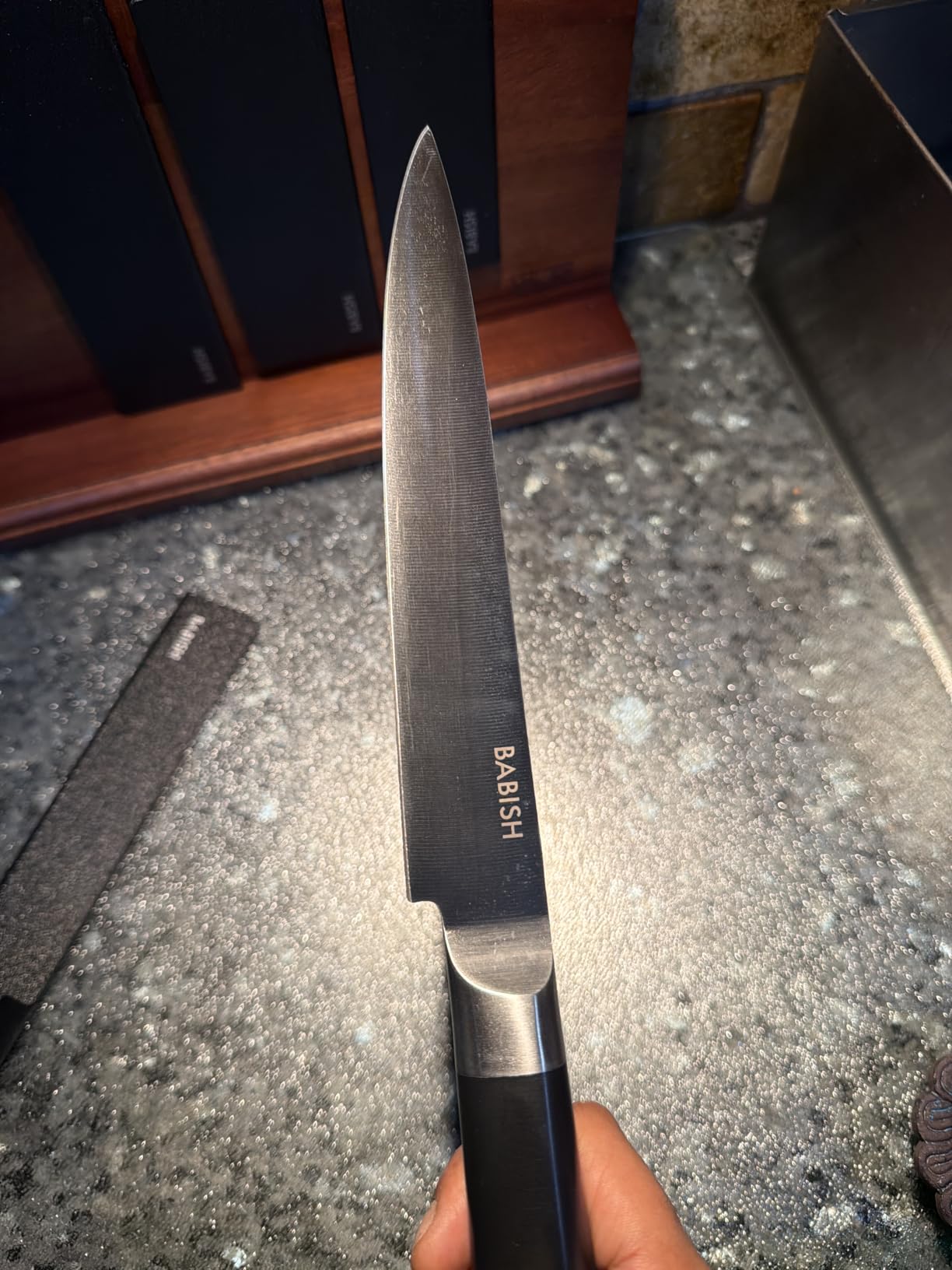 14-Piece Full Tang Forged Kitchen Knife Set - High-Carbon 1.4116 German Steel Cutlery with Protective Sheaths - Professional Chef Knife Set customer photo 2
