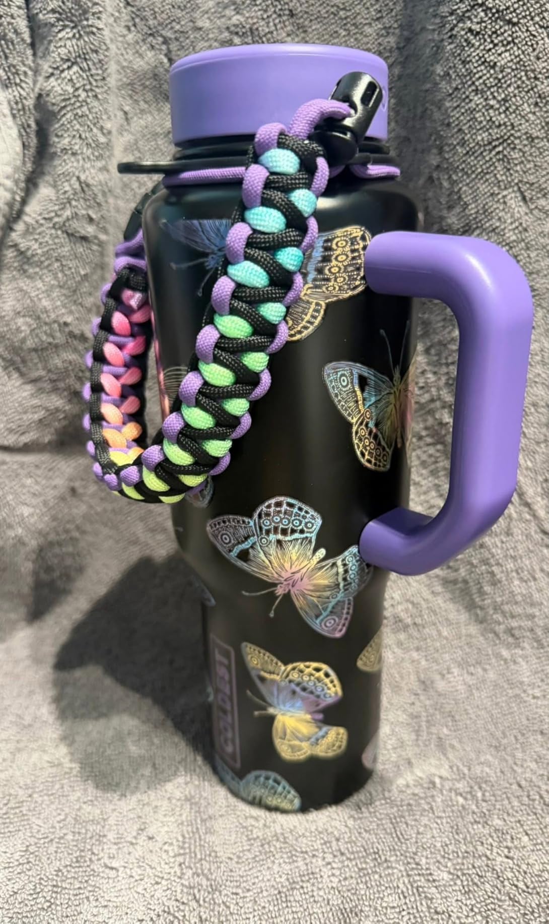 Coldest Tumbler with Handle and Straw, 100% Leak Proof Insulated Tumbler with Lid and Straw (3 Lids), Stainless Steel Tumblers for Women & Men, Cup Holder Friendly, 36 oz (Camouflage Flag) customer photo 2