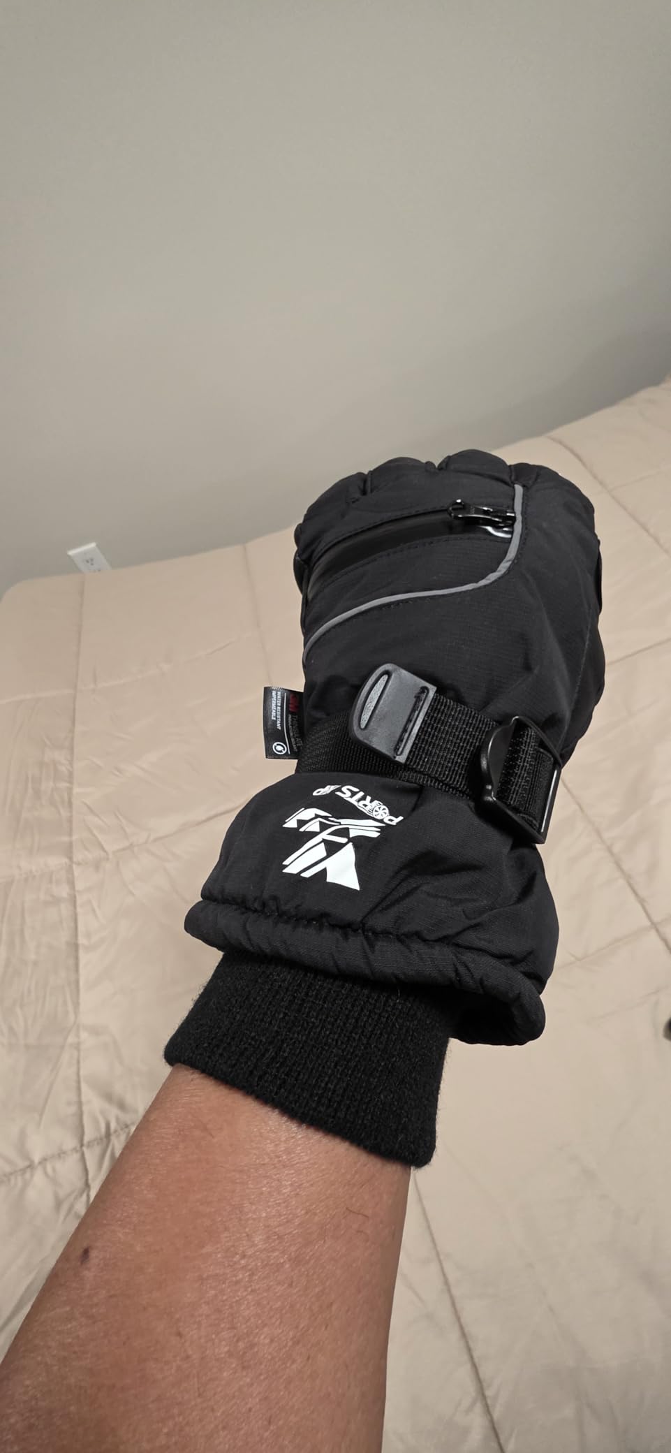 100% Waterproof and Premium Deerskin Suede Leather Ski Gloves with 150G 3M Thinsulate Lining, Ultra Soft & Durable & Warm Cold Weather Gloves for Extreme Cold Condition customer photo 2