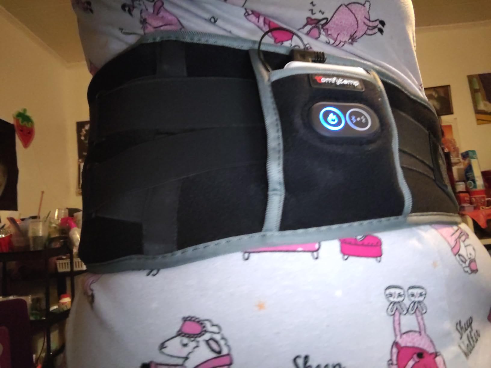 Comfytemp Cordless Heating Pad with Massager for Back, FSA Eligible HSA Portable Lower Back Massager Rechargeable Wireless Electric, 3 Heat 30mins Off customer photo 1