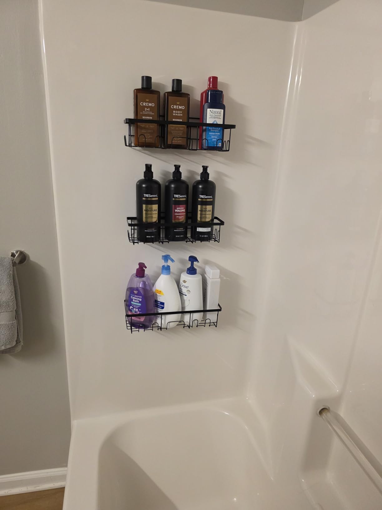 Veken Shower Caddy 6-Pack, Advanced Rustproof Design, No Drilling Adhesive Shelves, Rack with Soap Holder, Large Capacity Bathroom Organizers and Storage, Wall-Mounted Kitchen & Home Decor customer photo 1
