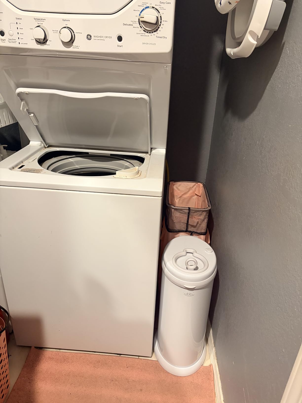 efluky Slim Laundry Basket, Narrow Laundry Hamper with Handles, Collapsible Dirty Clothes Hamper, Tall Laundry Bin for Laundry Room, Dorm and Bedroom, 12.7 Gallons(48L) Beige customer photo 2