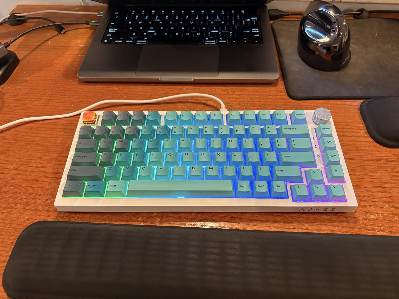 Ajazz AK820 TKL 75% Hot Swappable Mechanical Keyboard with Volume Knob, Gasket Mount Wired Gaming Keyboard, Pre-lubed Linear Switch, South-Facing RGB, PBT Keycaps customer photo 2
