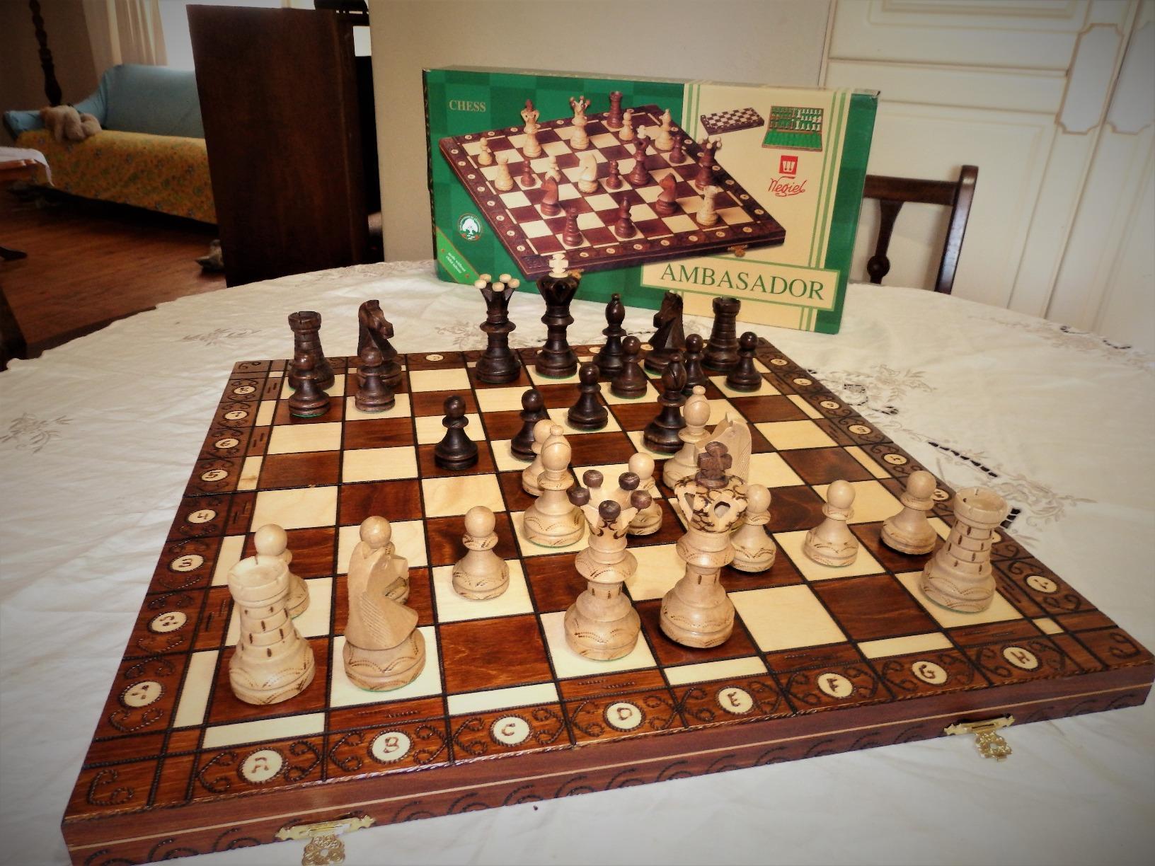 Wegiel Imperator 21-Inch Luxury Wooden Chess Set for Adults and Kids - Handcrafted from Premium Beech and Birch Wood - Unique Folding Design with Chess Piece Storage customer photo 1