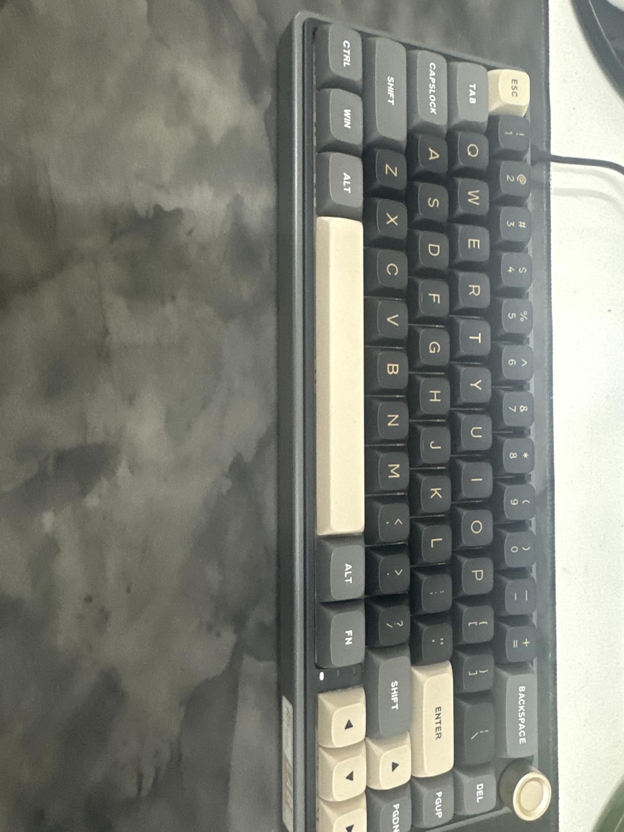 RK ROYAL KLUDGE R65 Wired Mechanical Keyboard, 60% Percent Creamy Gaming Keyboard Gasket Mount RGB Backlit with Programmable Knob, MDA Profile PBT Keycaps, QMK/VIA, Hot Swappable Linear Switch, Cyan customer photo 2