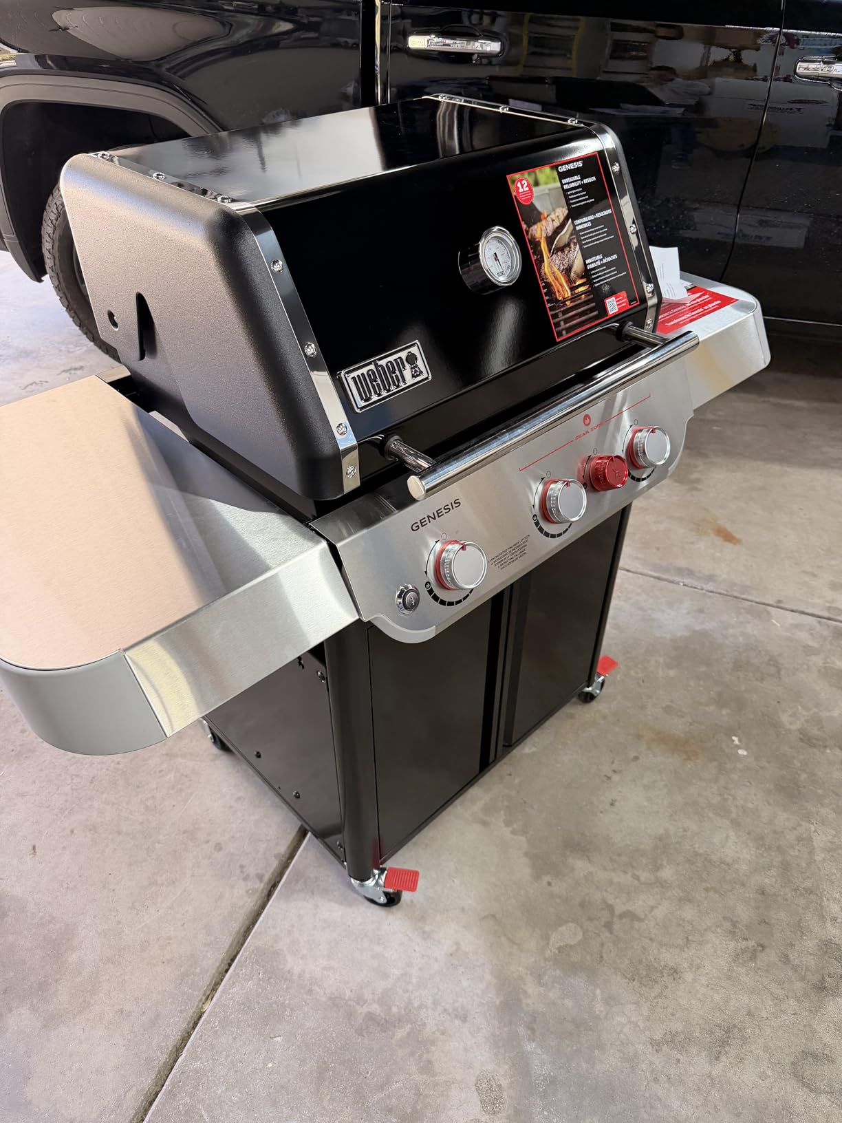 Genesis E-325 Liquid Propane Gas Grill for Outdoor Cooking, 3 Burners, Black - Porcelain-Enameled, Cast-Iron Grates, PureBlu Burners & Sear Zone customer photo 1