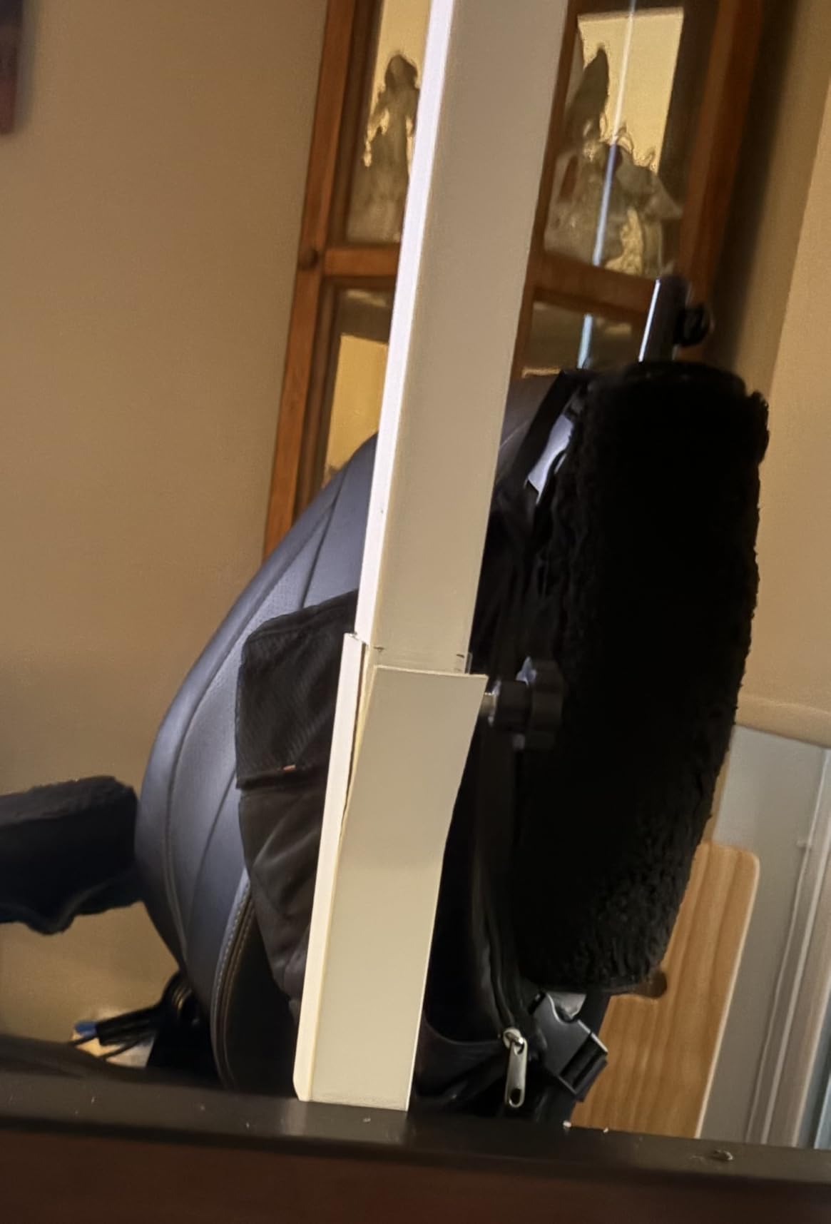 Bed Trapeze, Trapeze Bar For Bed Mobility Patient Aid Hospital Bed Triangle Pull Up Floor Stand Bar Heavy Duty Bed Trapeze For Elderly Assist Aid Quality Materials, Easy to assemble, Works very well. customer photo 1