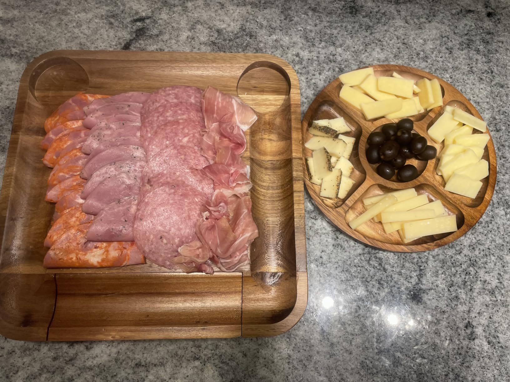 SMIRLY Charcuterie Boards Set - Large Acacia Cheese Board Set - House Warming Gifts New Home, Wedding Gift for Couple, Bridal Shower Gift, Birthday Gifts for Women customer photo 2