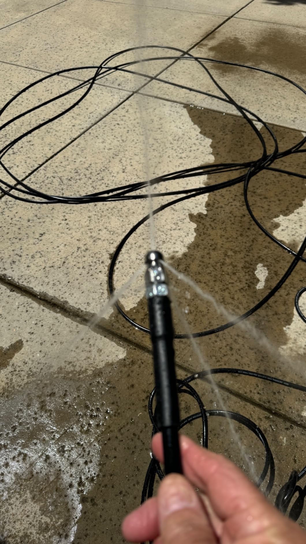 Houseables Hydro Jetter, Hydro Jet, Hydrojet, Sewer Jetter Kit for Pressure Washer, Water Jet Drain Cleaner, Sewer Line Cleaning, Pressure Washer Drain Cleaner, Culvert Cleaning Tool, Hose Kit, 100 FT customer photo 1