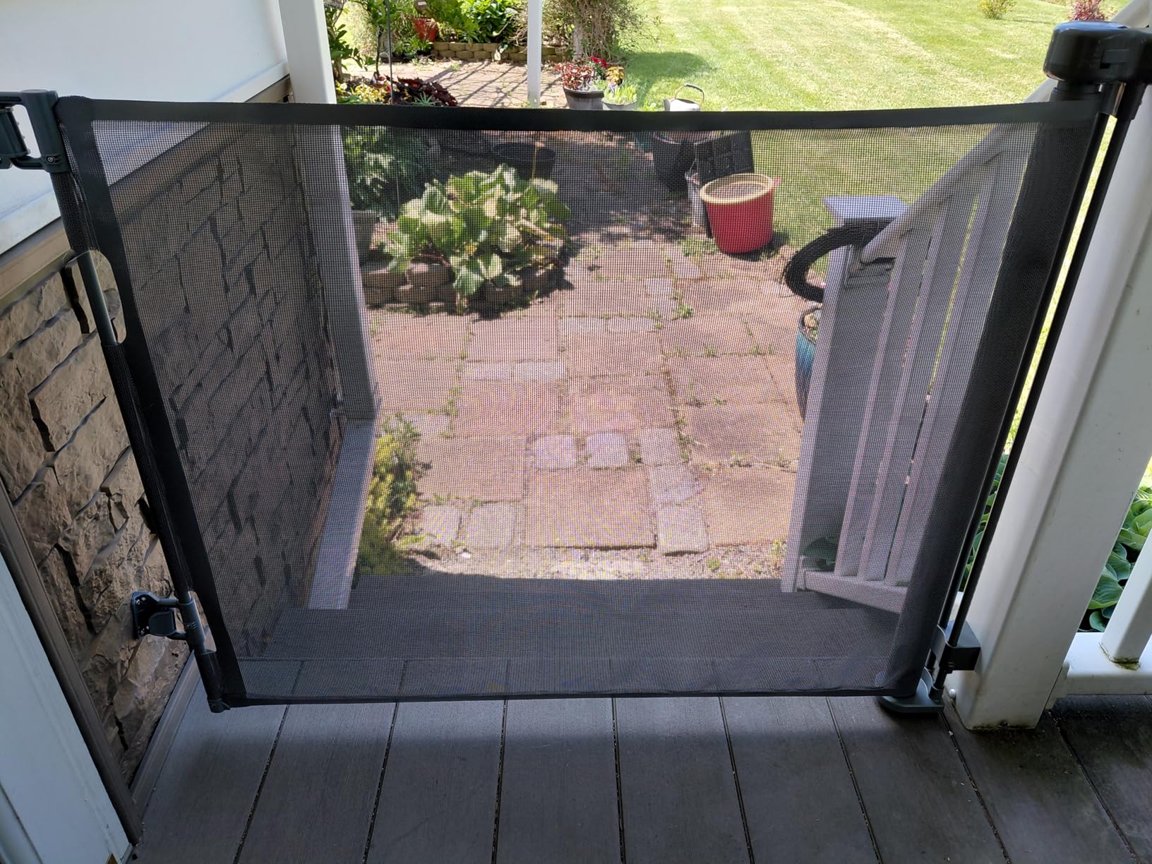 Weatherproof Outdoor Retractable Baby Gates for Decks, 55