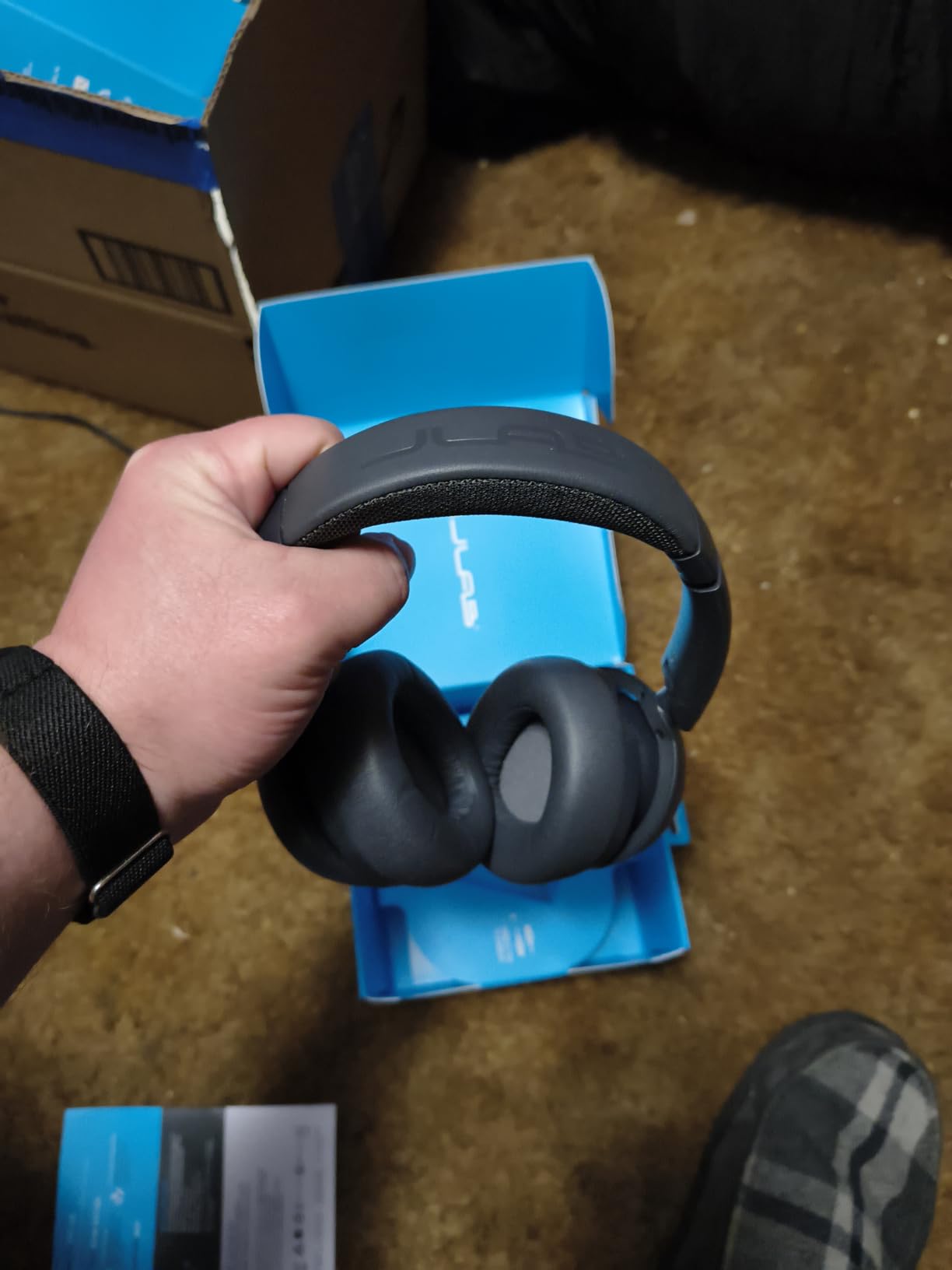 JLab JBuds Lux ANC, Over Ear Headphones, Active Noise Cancelling, Bluetooth, Spatial Audio, Sage customer photo 2