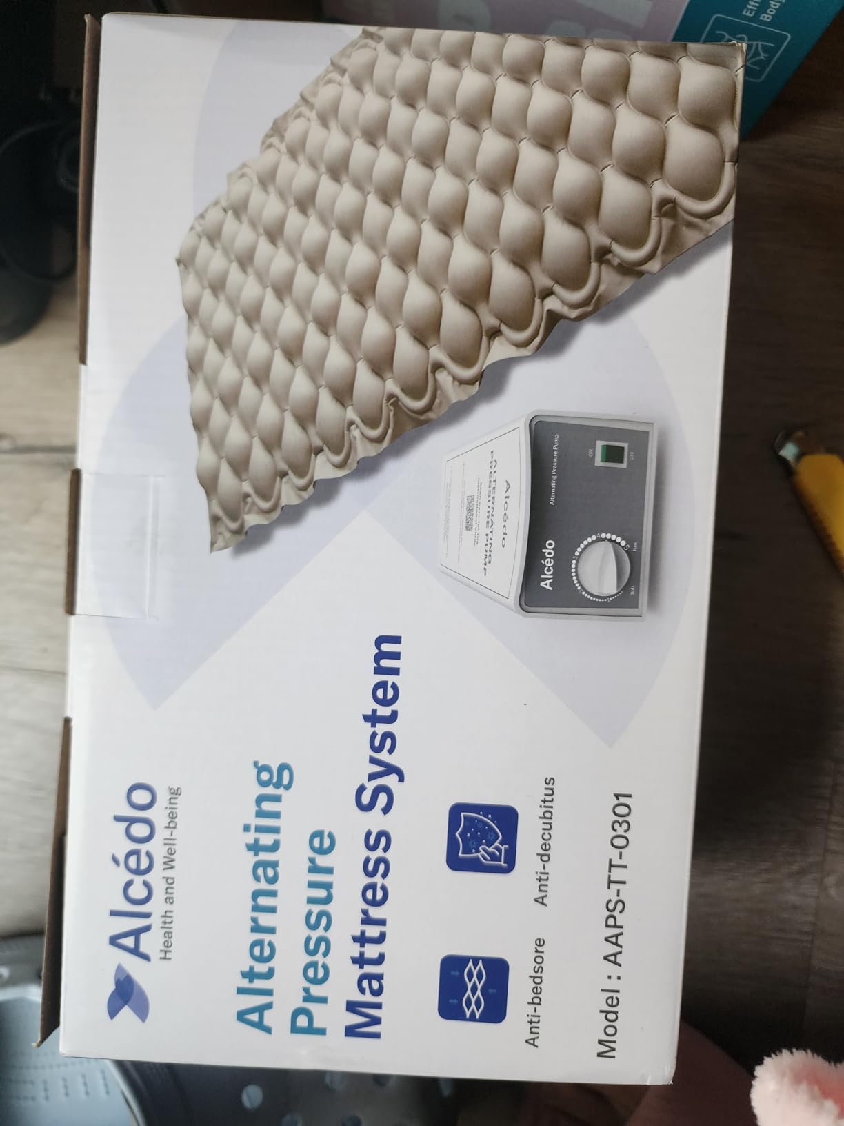 Alcedo Alternating Air Pressure Mattress Pad for Bed Sore and Ulcer Prevention, Hospital & Home Use Medical Mattress Topper for Bedridden Patient, Adjustable Ultra Quiet Pump and Waterproof Cushion customer photo 1