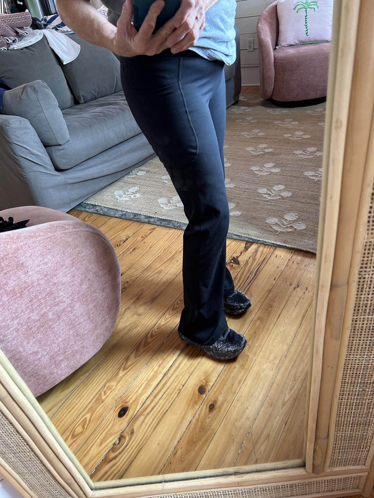 FOHOFO Yoga Pants Women, Flare Leggings for Women with Pockets Crossover High Waisted Bootcut Yoga Pants customer photo 1