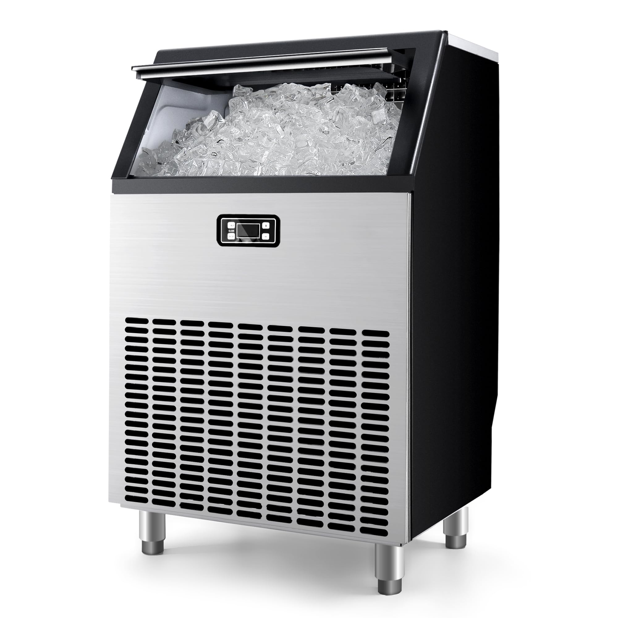 EUHOMY Commercial Ice Maker Machine, 200lbs Daily Output, Under Counter Ice Machine with 65lbs Ice Storage Capacity, Perfect for Home/Bar/Restaurant/Outdoor Activities (Stainless Steel) customer photo 1