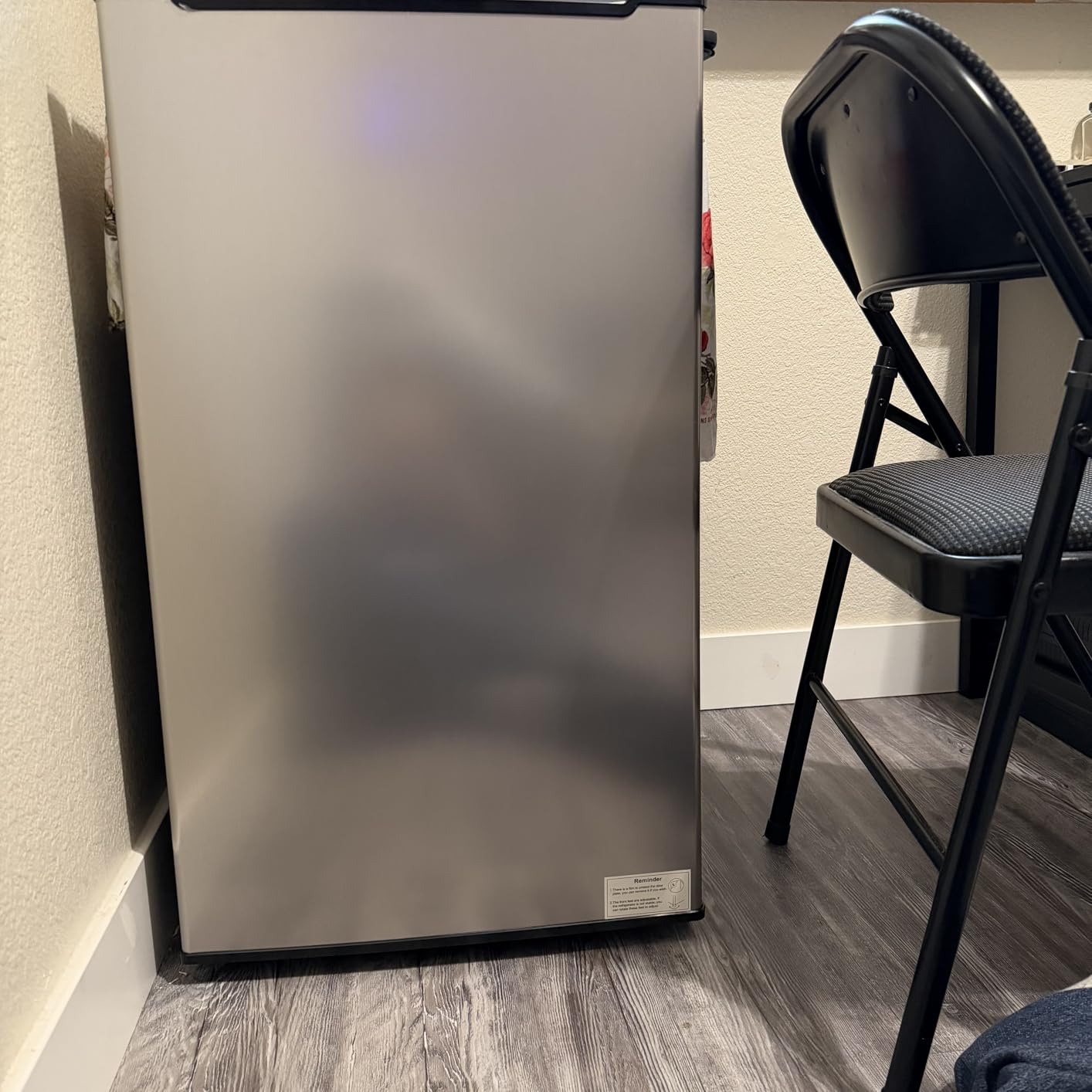 Maine Mini Upright freezer, 3.6 Cubic Feet, Single Door Compact Freezer with Reversible Stainless Steel Door, 3-Speed Temperature Adjustment Small freezer for Home/Dorms customer photo 1