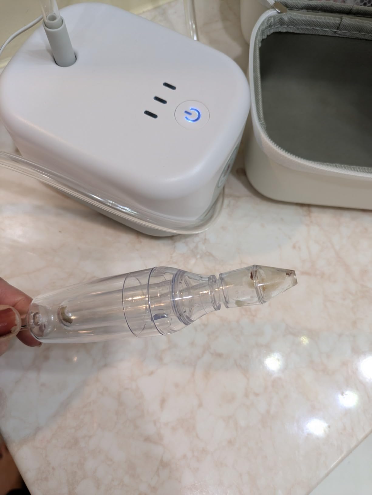 Hospital Grade Nasal Aspirator For Baby - Electric Nose Sucker for Baby & Toddler with 3-Level Suction, Portable & Rechargeable Mucus Removal for Breathing Relief, Cordless Booger Sucker & Snot Sucker customer photo 2