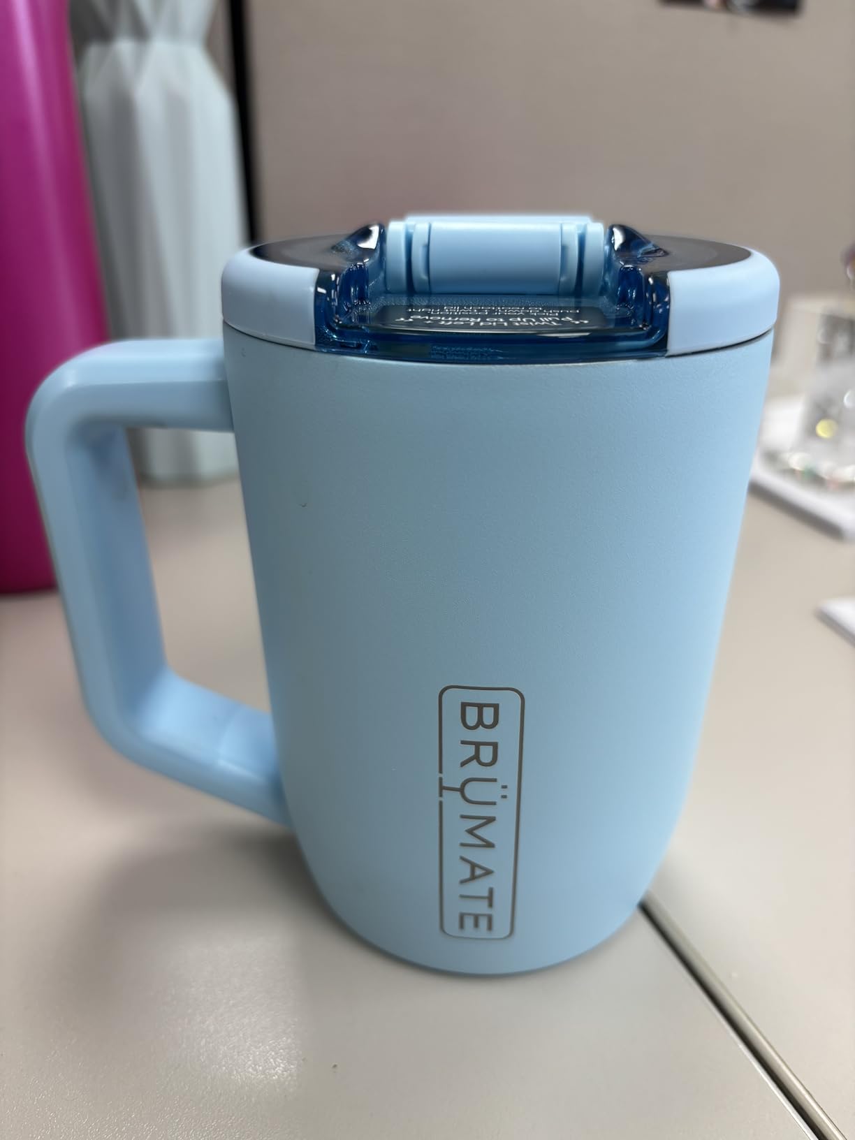 BruMate Muv - 15oz 100% Leak Proof Insulated Coffee Mug with Handle & Lid - Stainless Steel Coffee Travel Mug - Double Walled Coffee Cup (Lilac Dusk) customer photo 1