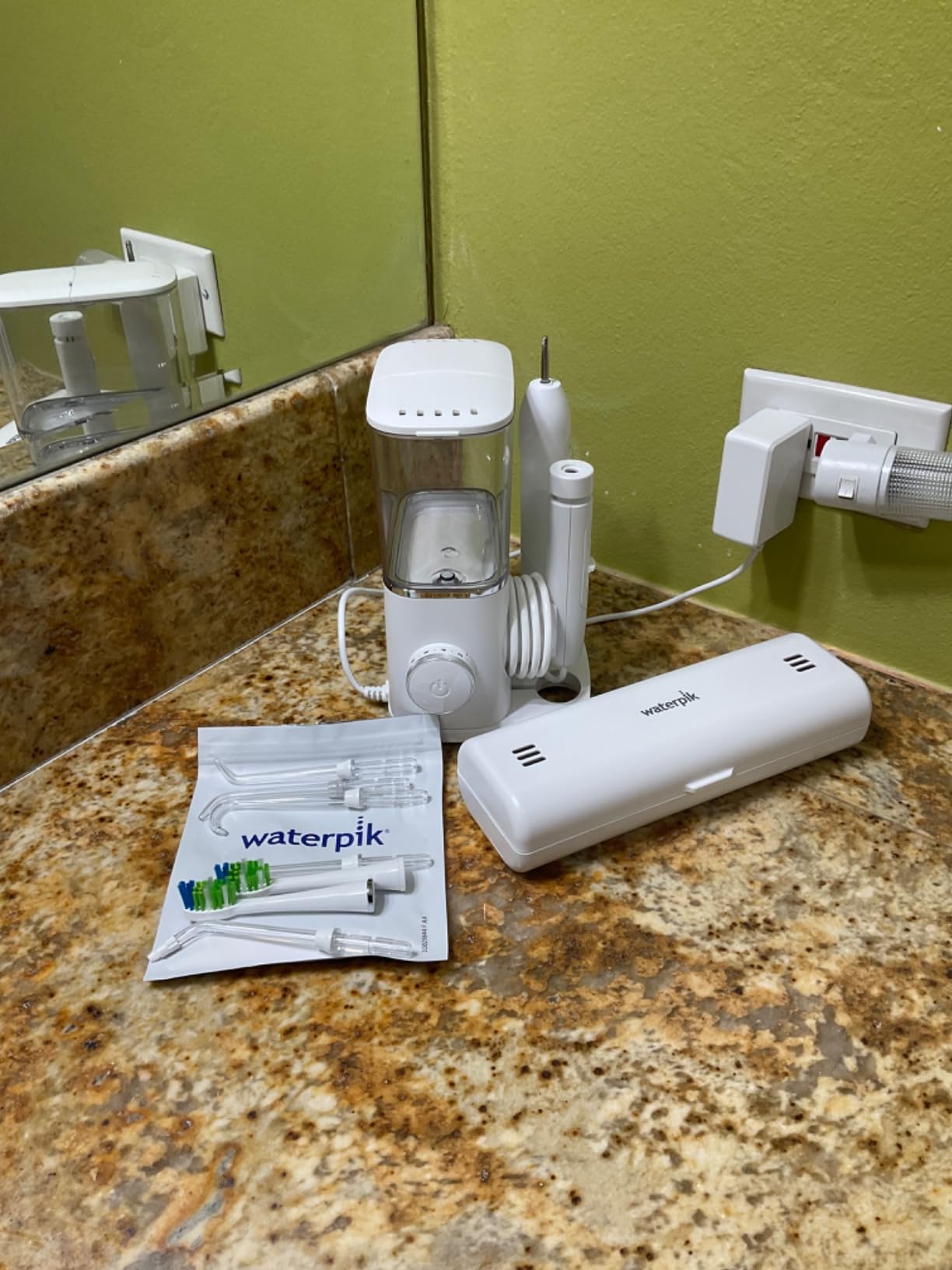 Waterpik Sensonic Complete Care Water Flosser and Rechargeable Electric Toothbrush Combo Set, CC-04, White customer photo 2