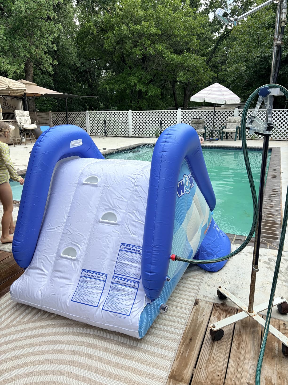 Wow Sports Cascade Inflatable Pool Slide - Blow Up Waterslide - Built-in Water Sprinkler - for Kids & Adults customer photo 1