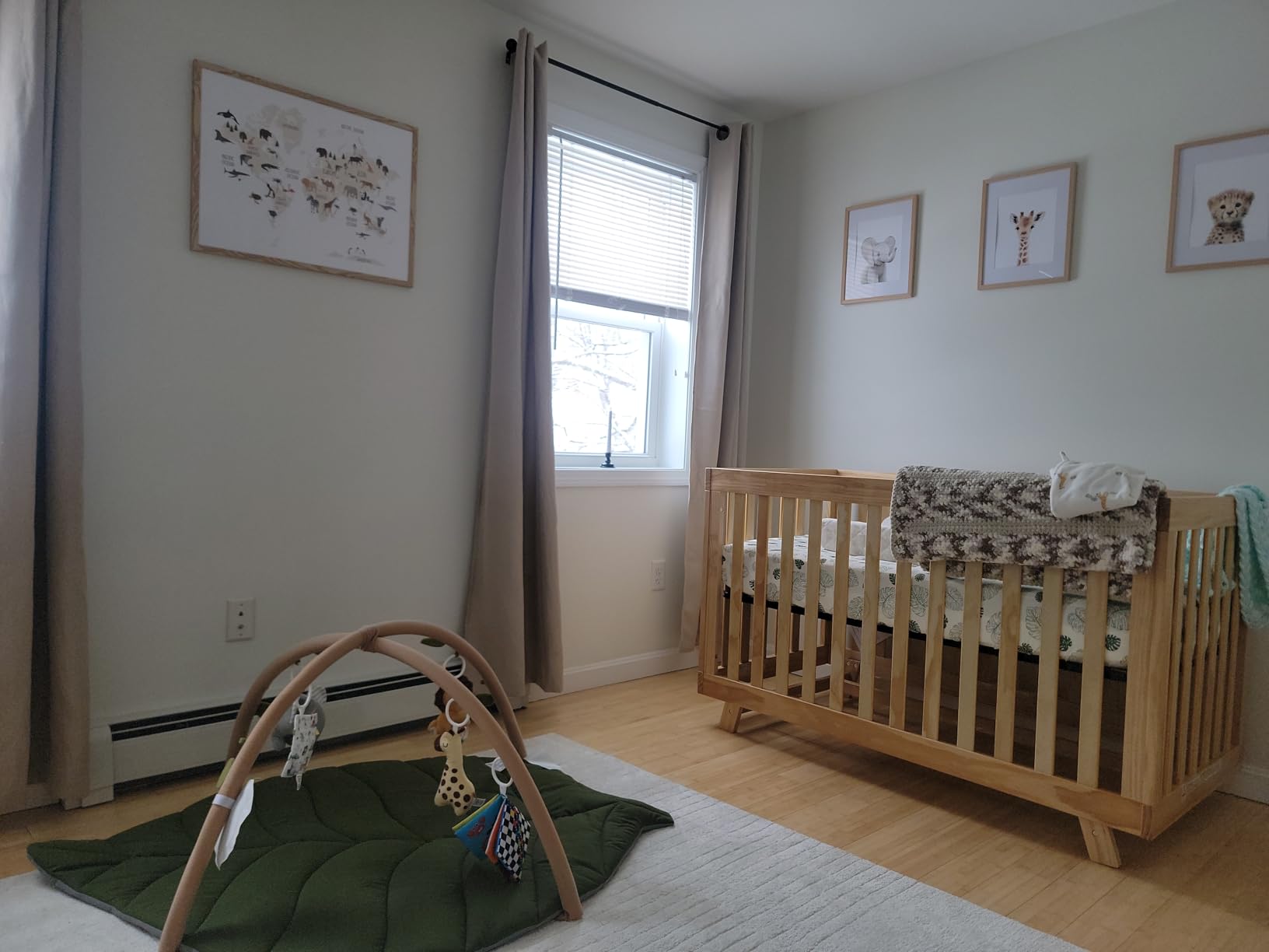 Storkcraft Beckett 3-in-1 Convertible Crib - GREENGUARD Gold Certified, Fits Standard Crib Mattress, Converts to Toddler Bed and Daybed, 4 Mattress Heights, Grow-with-Me Design (Driftwood) customer photo 1