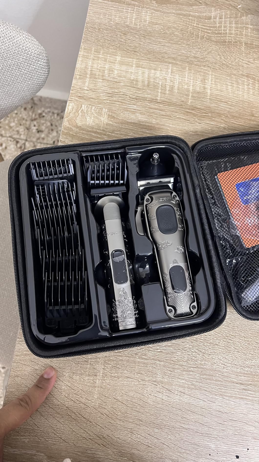 VGRPRO Hair Clippers for Men Professional, Cordless Hair Clippers for Hair Cutting, Mens Clippers and Trimmers Set, Electric Hair Trimmer for Men with Package Case (Golden) customer photo 1