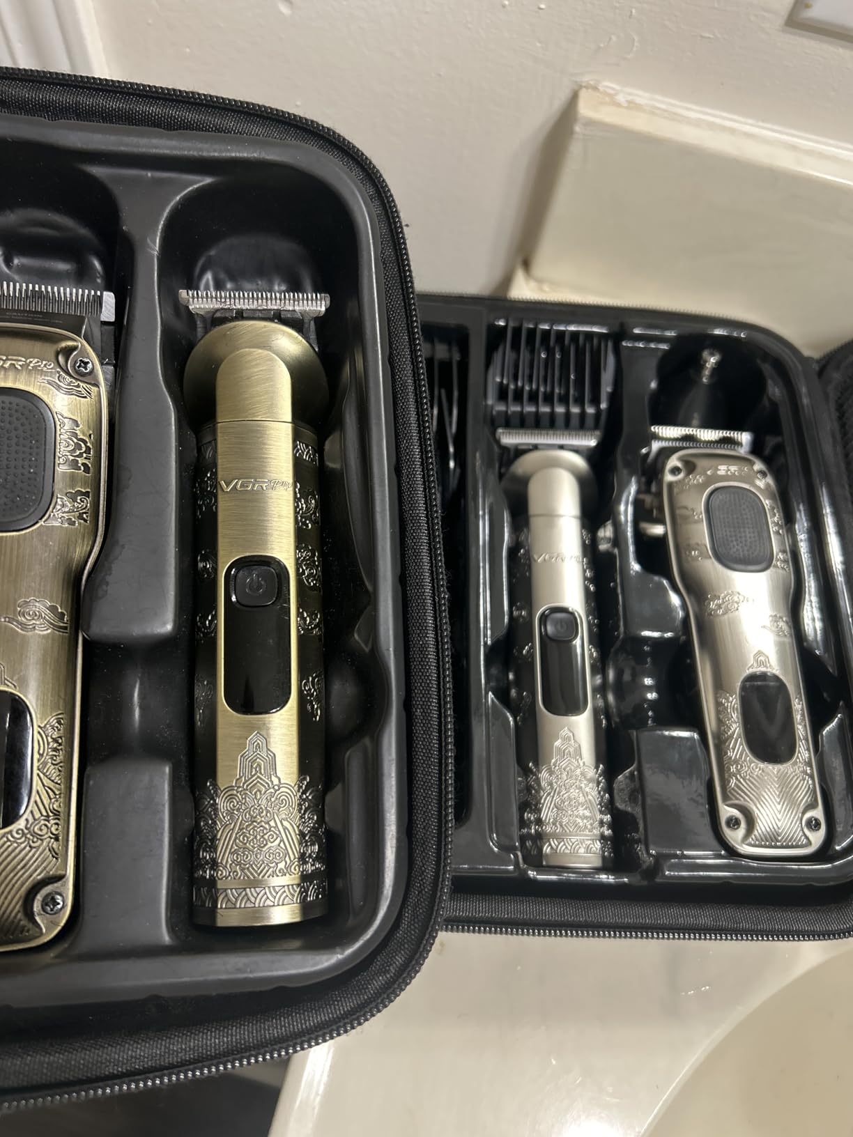 VGRPRO Hair Clippers for Men Professional, Cordless Hair Clippers for Hair Cutting, Mens Clippers and Trimmers Set, Electric Hair Trimmer for Men with Package Case (Golden) customer photo 2