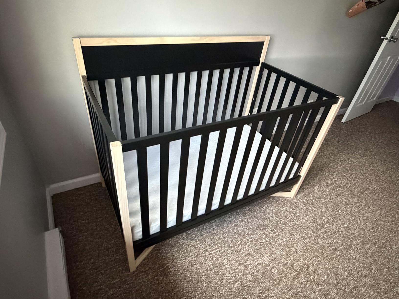Dream On Me Owen 5-in-1 Convertible Full-Size Baby Crib in Matte Black, GreenGuard Gold & BSA customer photo 1