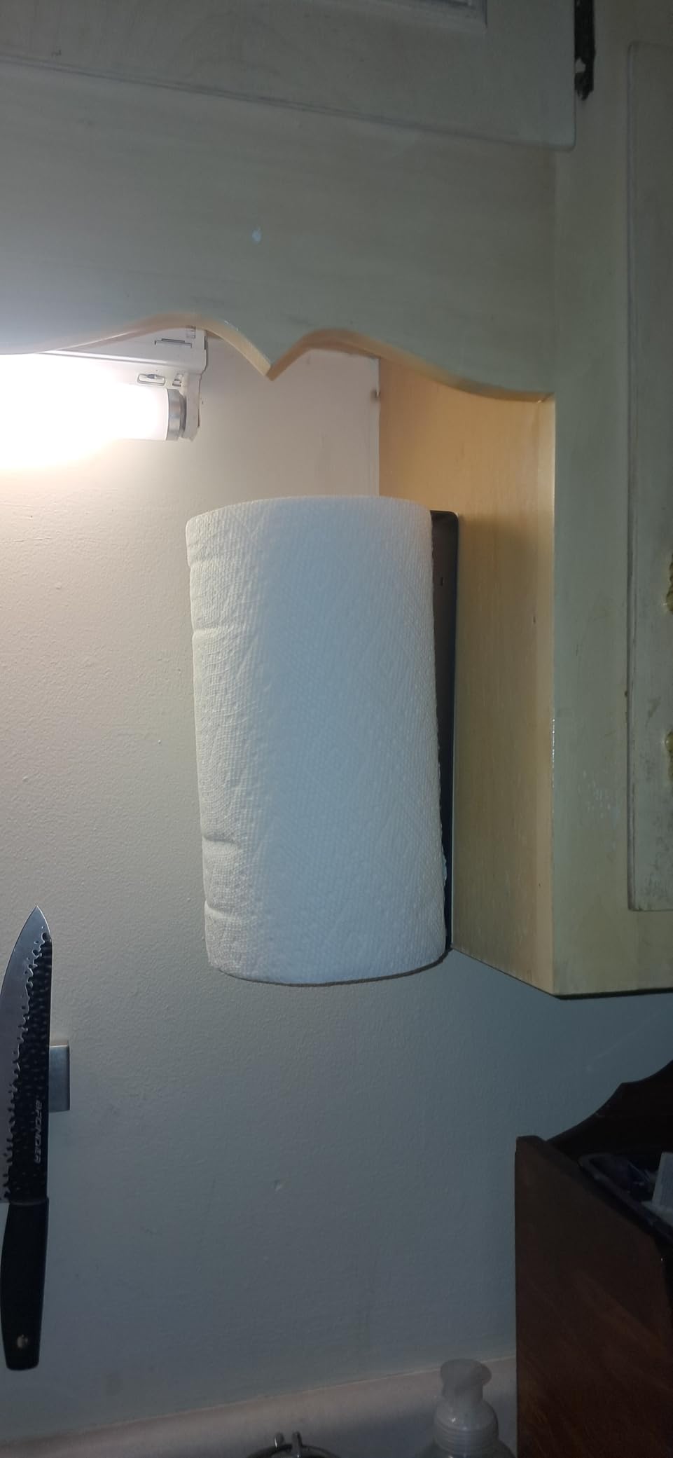 Paper Towel Holder Under Cabinet, Wall Mount Paper Towel Holder for Kitchen Bathroom, Stainless Steel, Adhesive or Screws, Silver customer photo 1