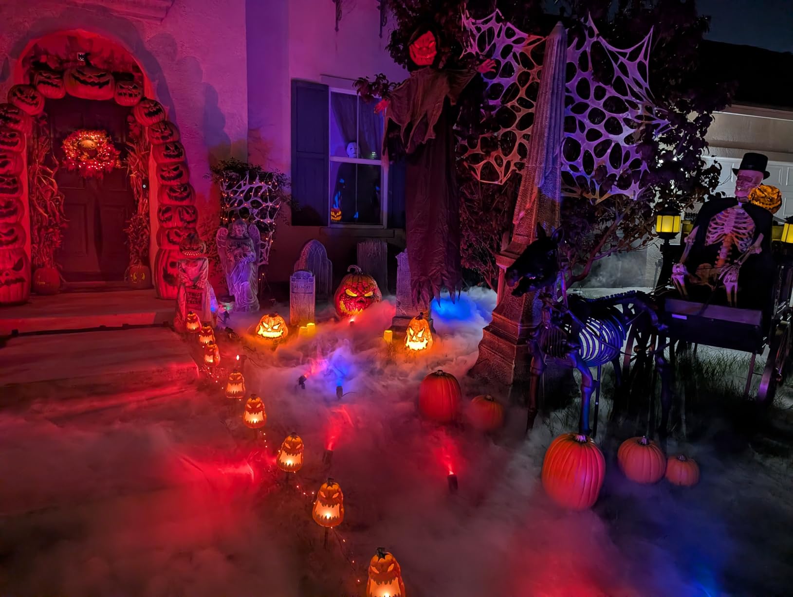 Fog Machine Low Lying, 1500W Smoke Machine Stage Fog Maker Fogger 18000CFM with Remote & Wired control for Halloween Wedding Party Stage Effect customer photo 1