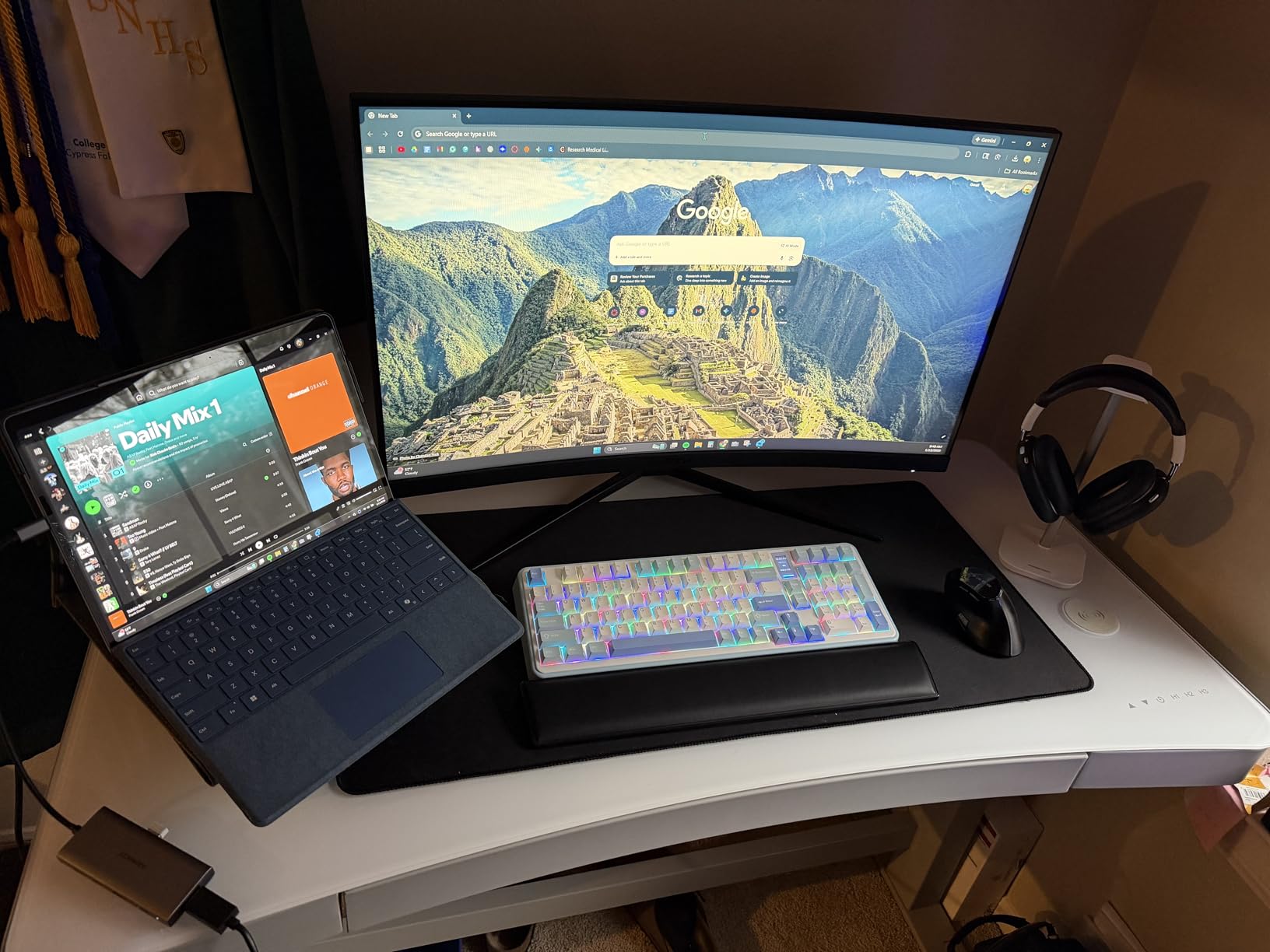 USB C Docking Station Dual Monitor, 15-in-1 Docking Station 3 Monitors with DP 8K, 2 HDMI 4K, 6 USB-A/C Ports, 100W PD, Ethernet, Audio, SD/MicroSD, ABIWAZY USB C Hub for Dell/HP/Lenovo customer photo 1