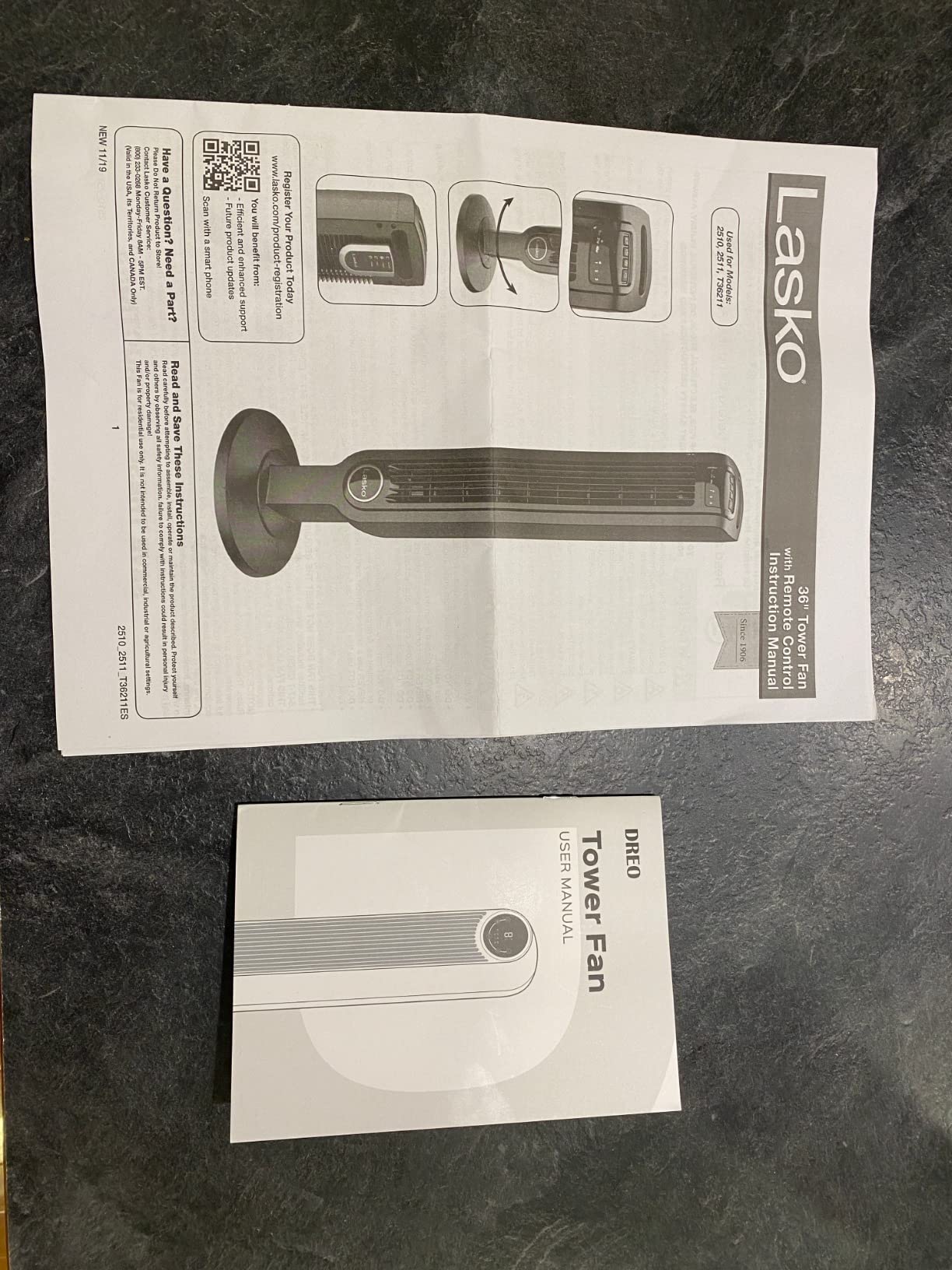 Dreo Tower Fan for Bedroom, 25ft/s Velocity Quiet Floor Fan, 90° Oscillating Fans for Indoors with 4 Speeds, 4 Modes, 8H Timer, Bladeless Fan, Standing Fans, Grey, Tower Fan 307 (DR-HTF007) customer photo 2