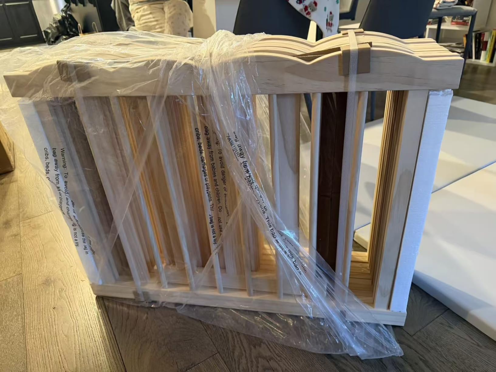 Baby Playpen, Wooden Playpen for Babies and Toddlers, Large Adjustable Wooden Baby Playard with Locking Gate, Easy to Assemble, Portable Play Pen, Infant Play Pen Play Area(47x62x24 Inch) customer photo 2