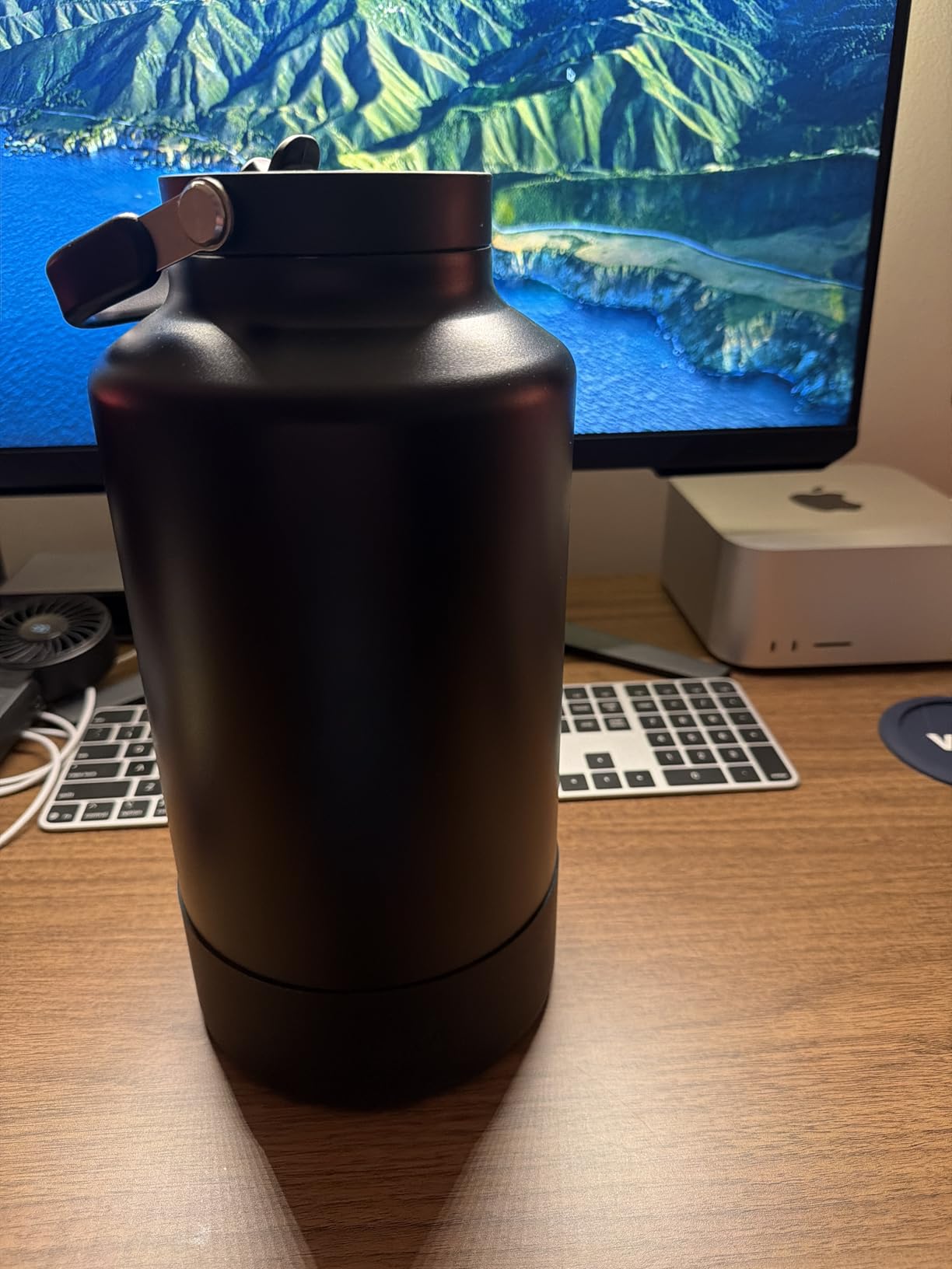 Simple Modern Trek Pivot | Half Gallon Water Bottle Jug with Handle & Boot | Interchangeable Straw & Chug Lids | Large Insulated Stainless Steel | Sports Camping Outdoors | 64oz, Almond Birch customer photo 1