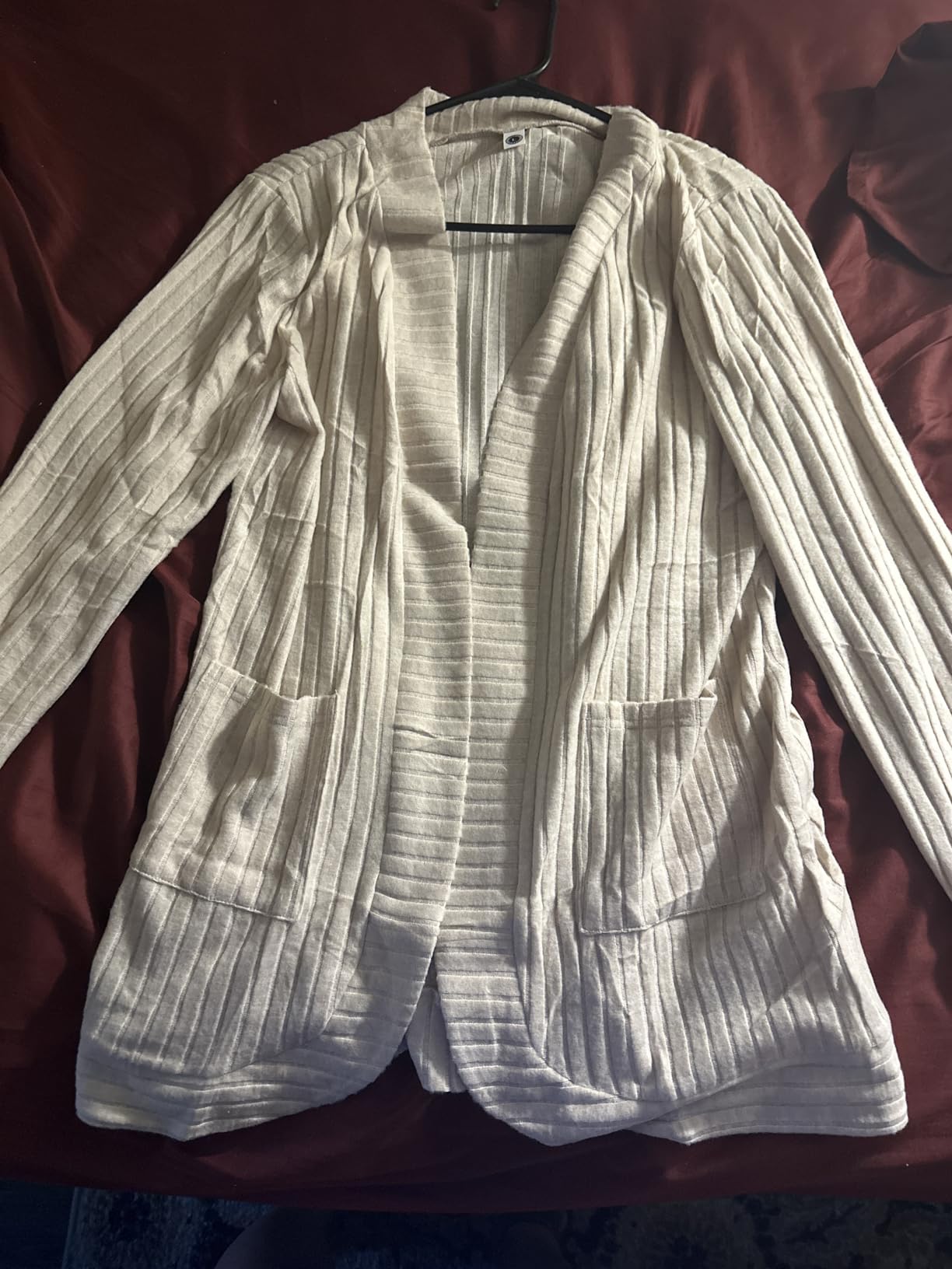 YSYOKOW Women Long Sleeve Open Front Cardigan Casual Lightweight Long Cardigans Loose Knit Outwear with Pockets customer photo 2