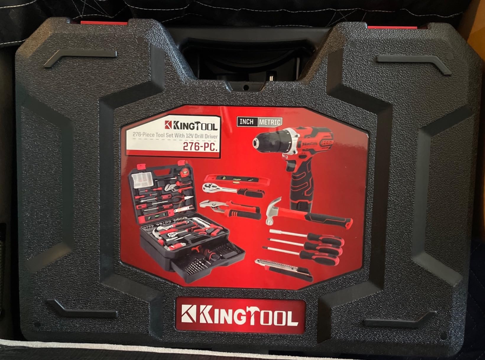KingTool 276-Piece Tool Set Kit with 12V Cordless Power Drill Driver Toolbox Storage Case with Drawer, Drill Set Perfect for Homeowner, Diyer, Handyman customer photo 1