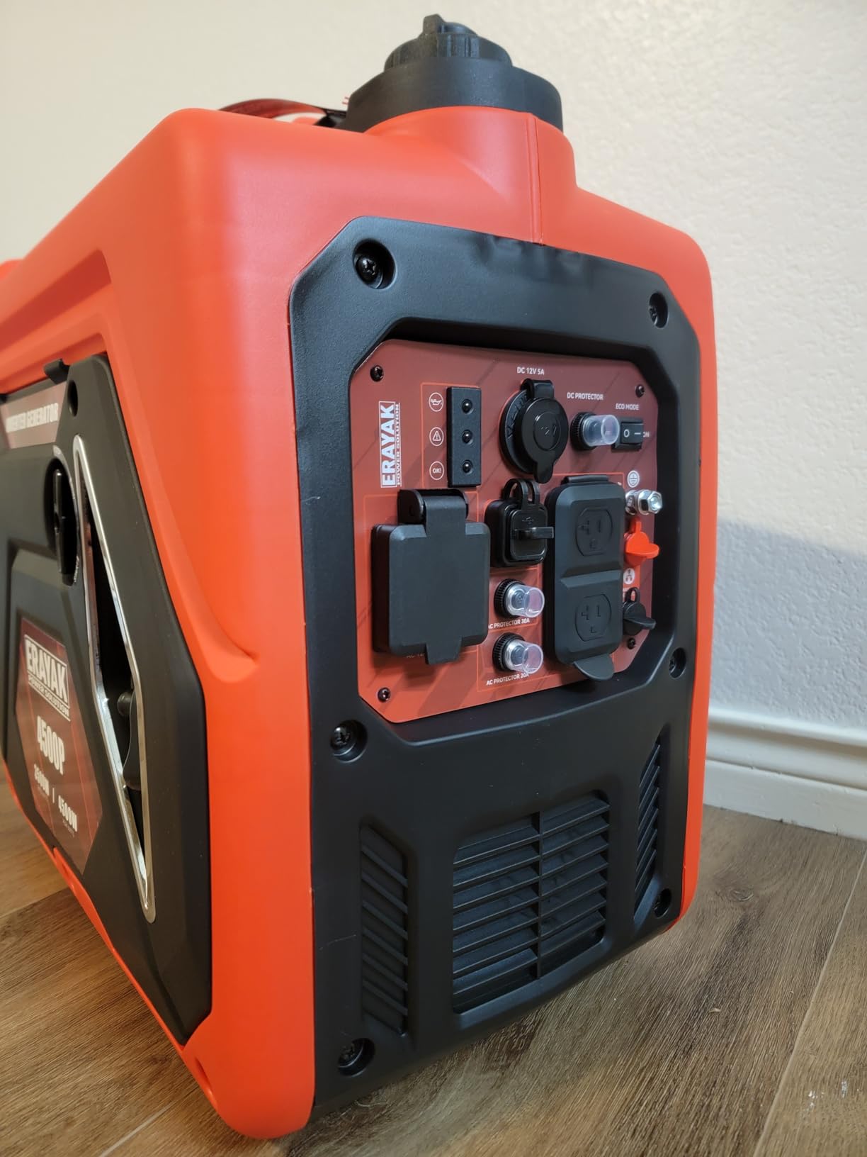 ERAYAK 4500W Portable Inverter Generator for Home Use, Super Quiet Small Generator for Camping Outdoor Emergency Power Backup, Gas Powered Engine, ECO Mode, EPA Compliant customer photo 2