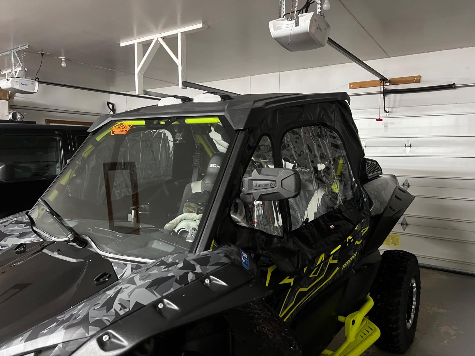 KEMIMOTO Upgraded Soft Upper Doors Compatible with Kawasaki Teryx KRX 1000 2026 2025 2024 2023 2022 2021 2020, Clear Door Cab UTV Enclosure Kit KRX Side Windows Replace 99994-1298 Accessories customer photo 1