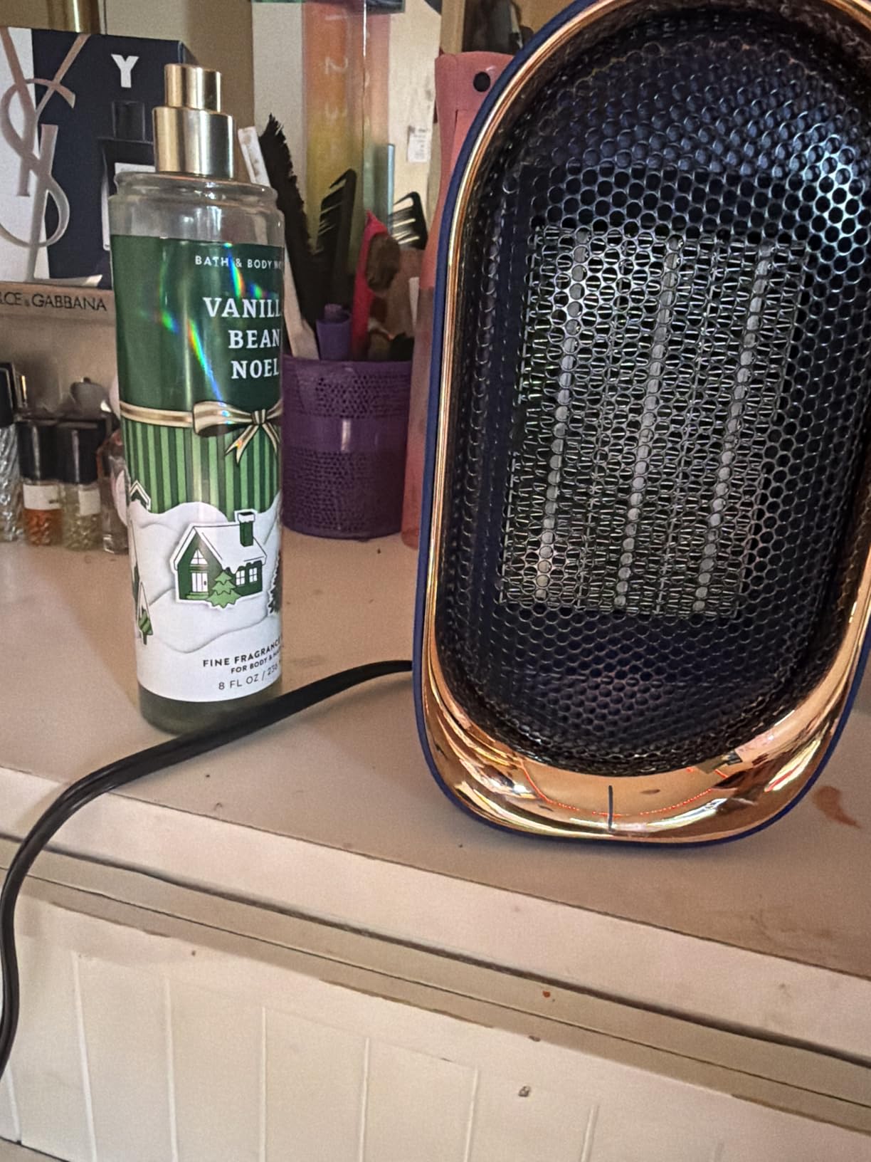 Space Heater, Portable Small Heaters for Indoor Use, Electric Desk Heater with Overheat and Tip-Over Protection, Mini Personal Heaters for Home Office Workspace, Blue customer photo 2