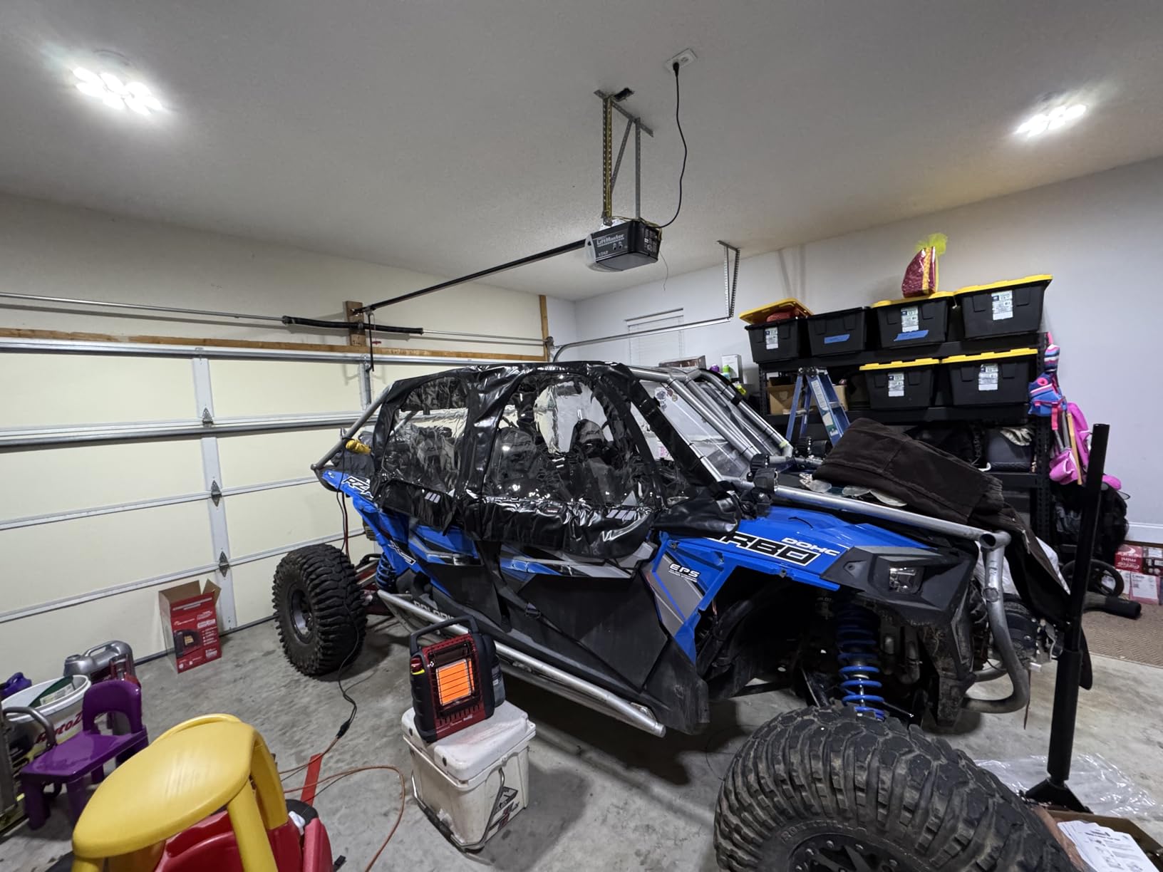 StarknightMT UTV Cab Enclosure Upper Doors Compatible with Polaris 2014-2023 RZR XP 4 1000/19-21 XP4 Turbo, Zipper Vent Clear PVC Soft Side Windows with Self Adhesive Fastener customer photo 1
