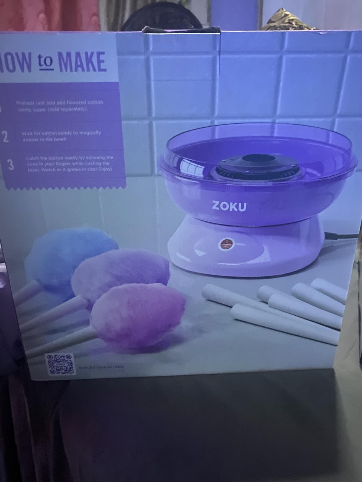 ZOKU Cotton Candy Maker, Countertop Cotton Candy Machine, Includes 10 Paper Cones, Enjoy Homemade Treats in Minutes customer photo 1