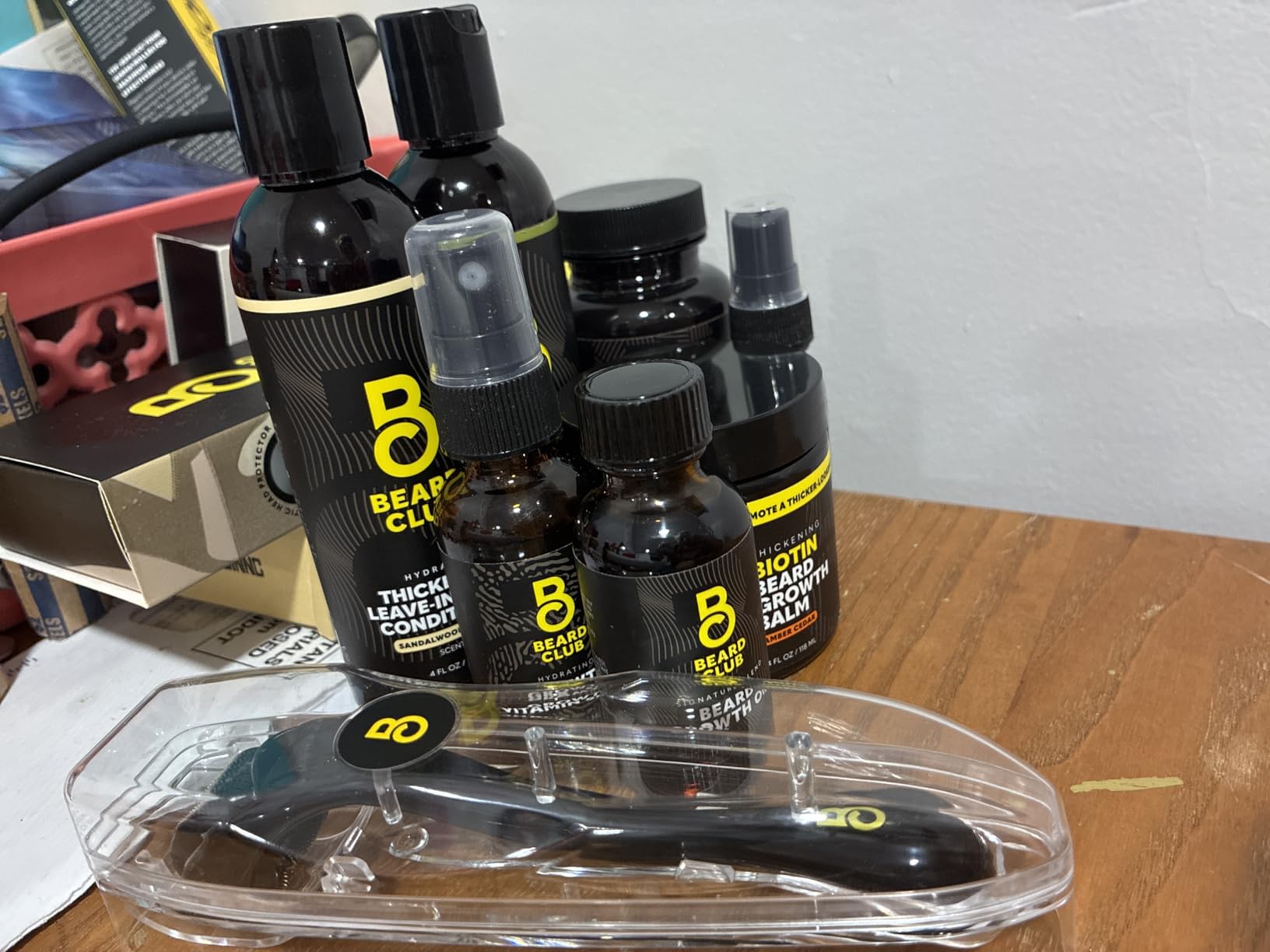 The Beard Club Beard Growth Kit - Derma Roller, Beard Growth Oil, Sandalwood Balm, Comb - Gift Set customer photo 1