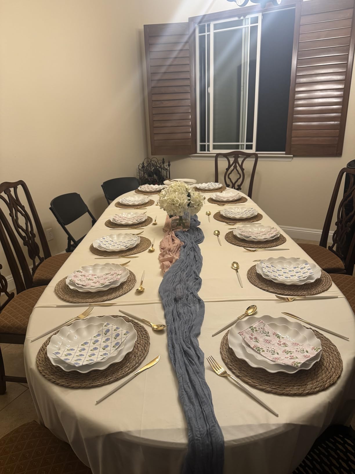 13 in Round Woven Placemats Plate Chargers Set of 10, Boho Farmhouse Rustic Woven Place Mats for Dining Table Decor, Rattan Wicker Table Mats Jute Braided Chargers for Dinner Plates customer photo 1